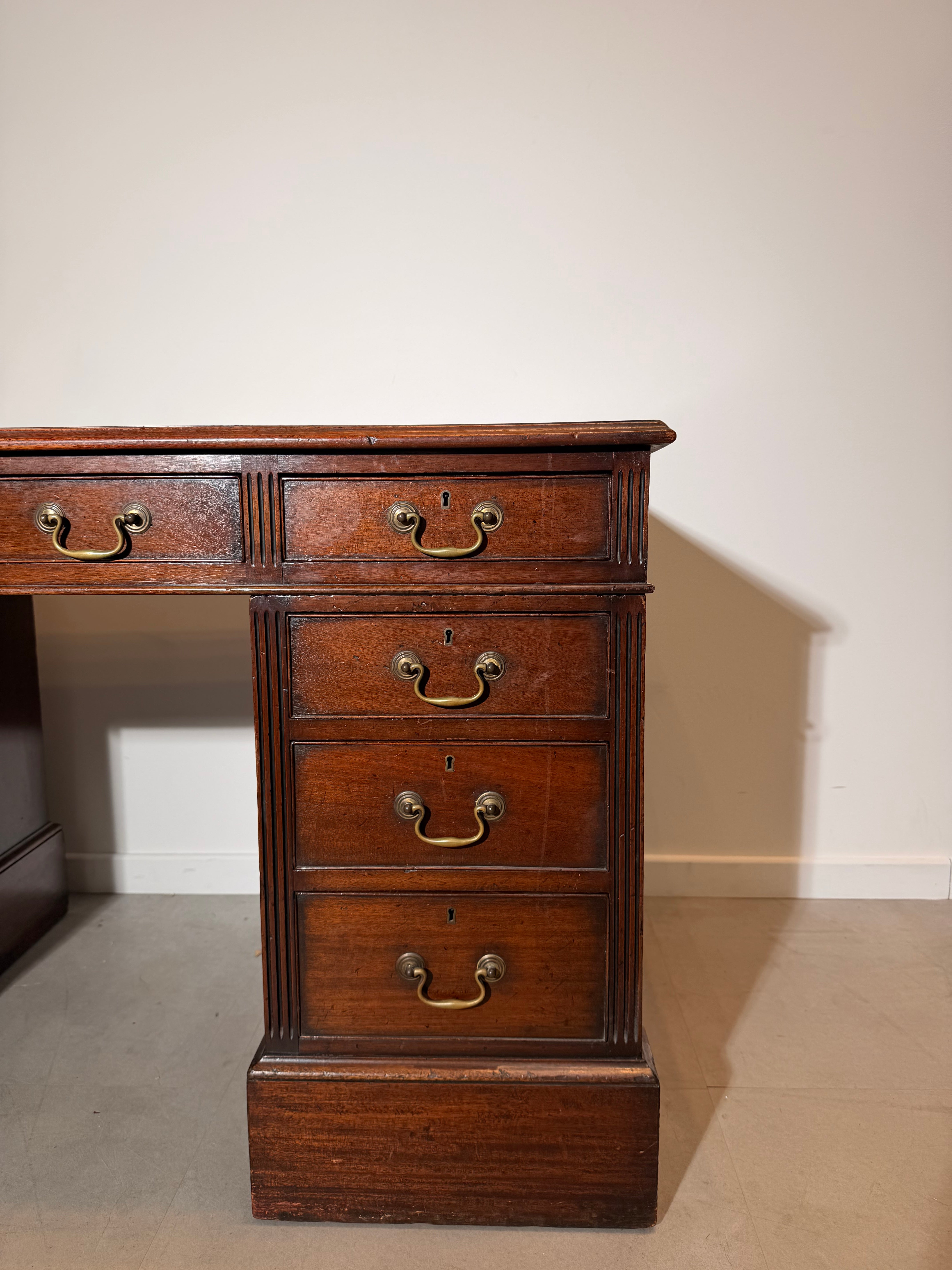 Antique Mahogany Pedestal Desk