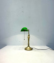 Lampe de bureau de banquier vintage