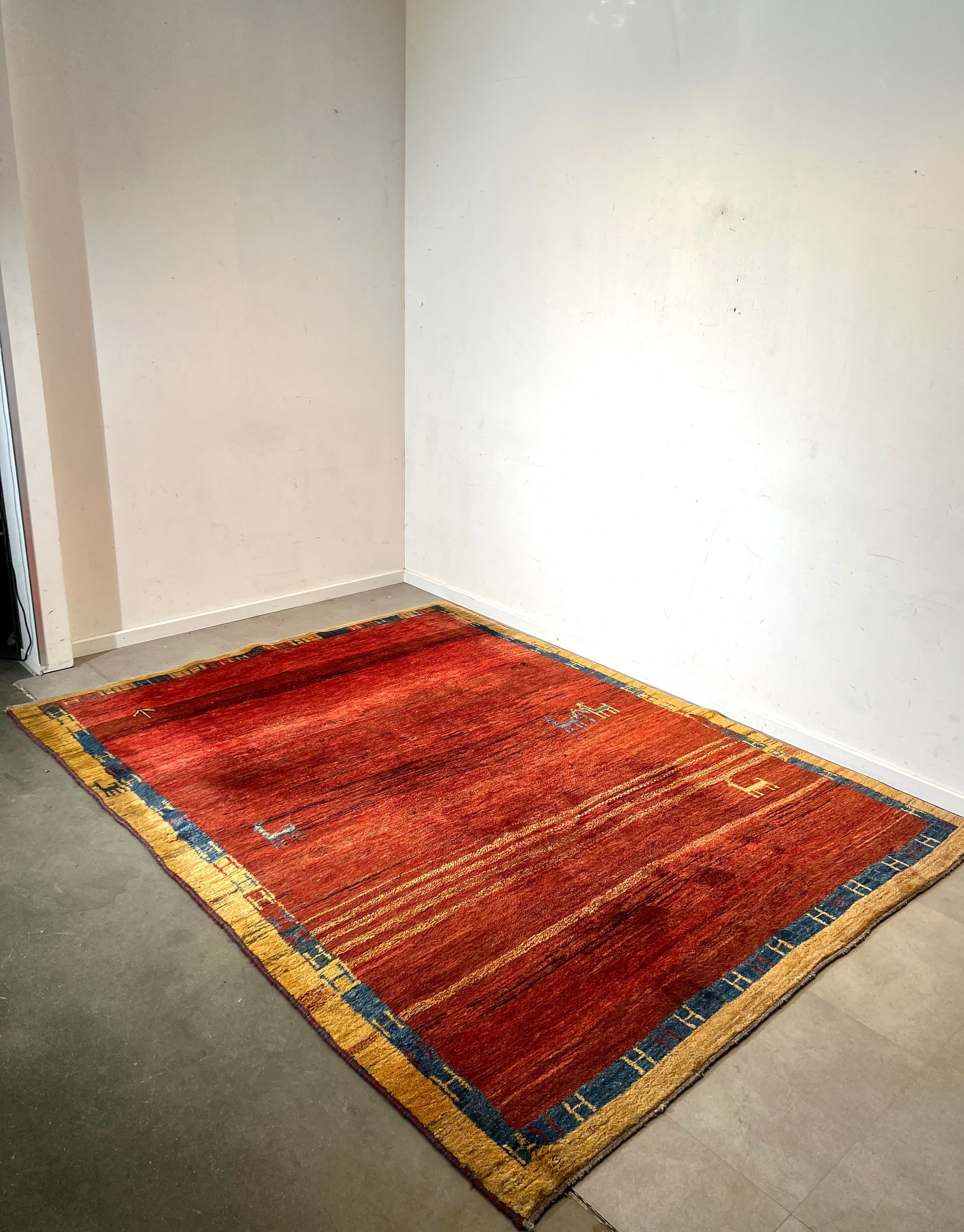 Handknotted Iranian Gabbeh Carpet