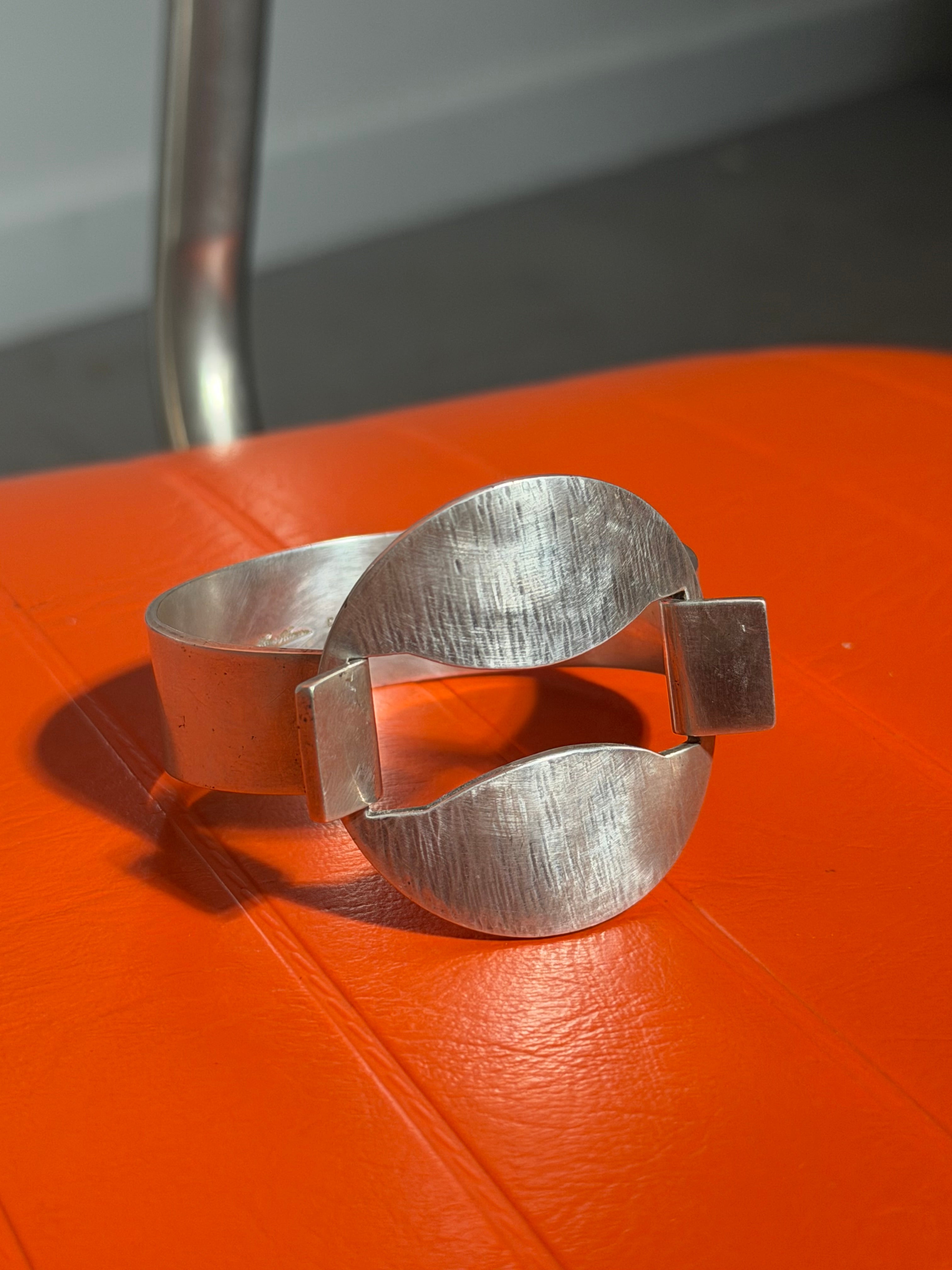 Bent Gabrielsen for Hans Hansen Sterling Silver Cuff Bracelet, Denmark, 1960s