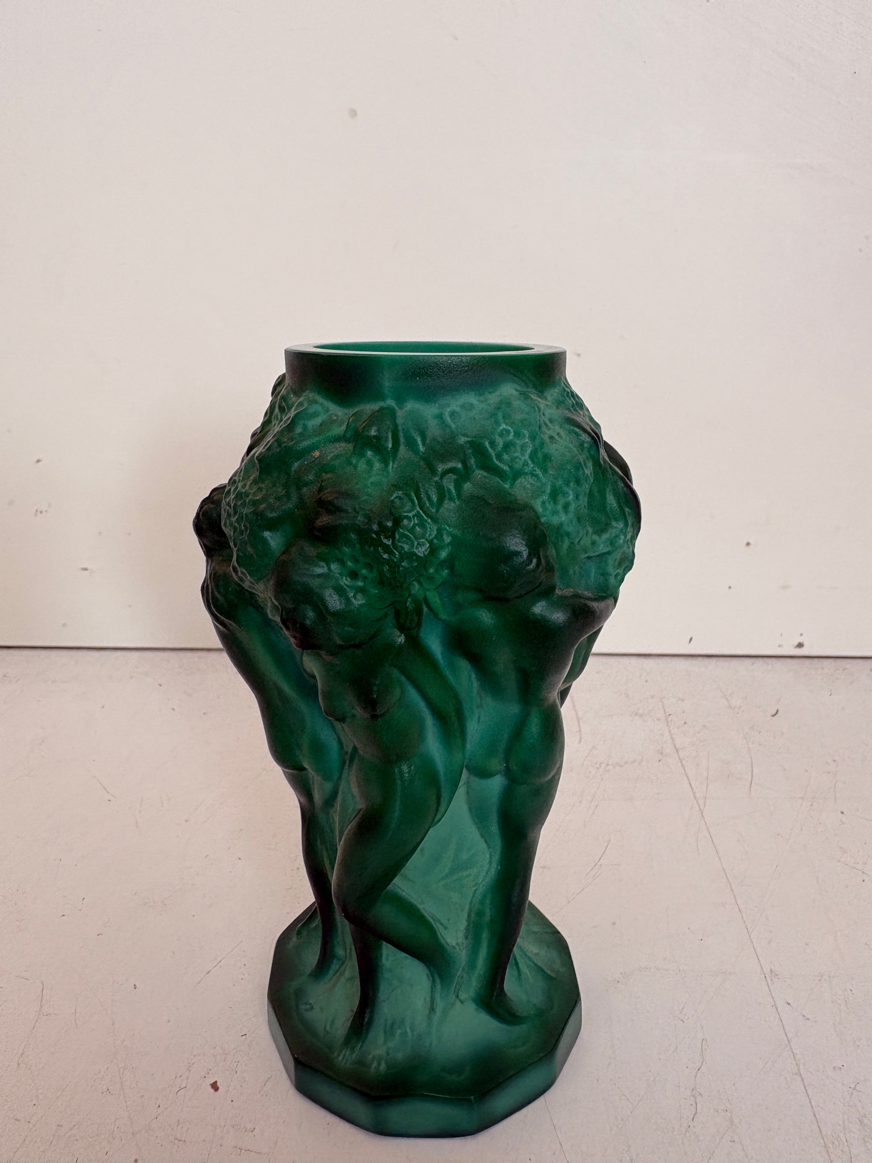 Small Vase Art Nouveau Malachite - Desna