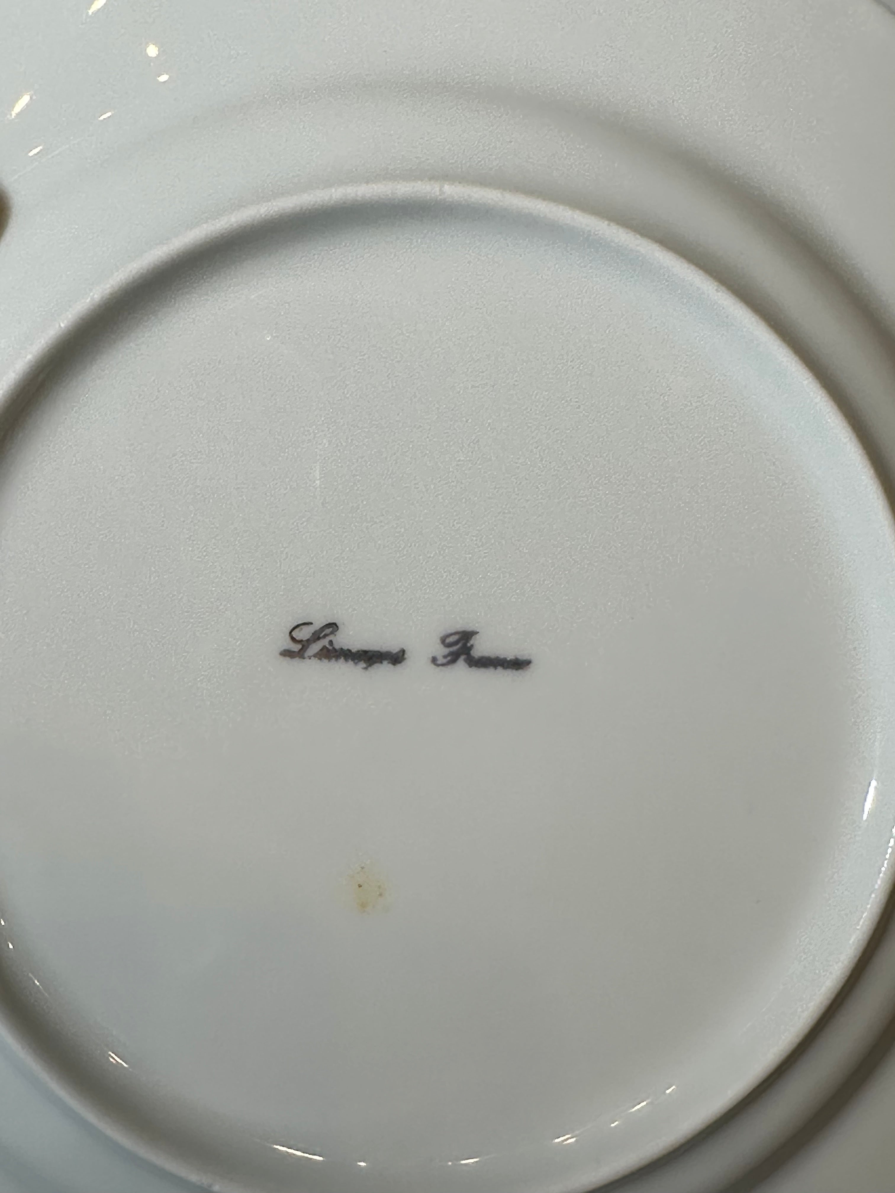 Set of 12 Limoges wild plates – Hand Decorated – Ø 21,5 cm