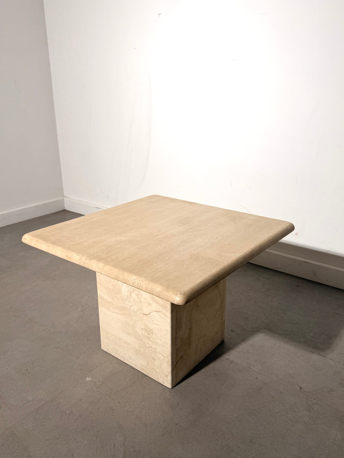 Vintage Travertine Side Table