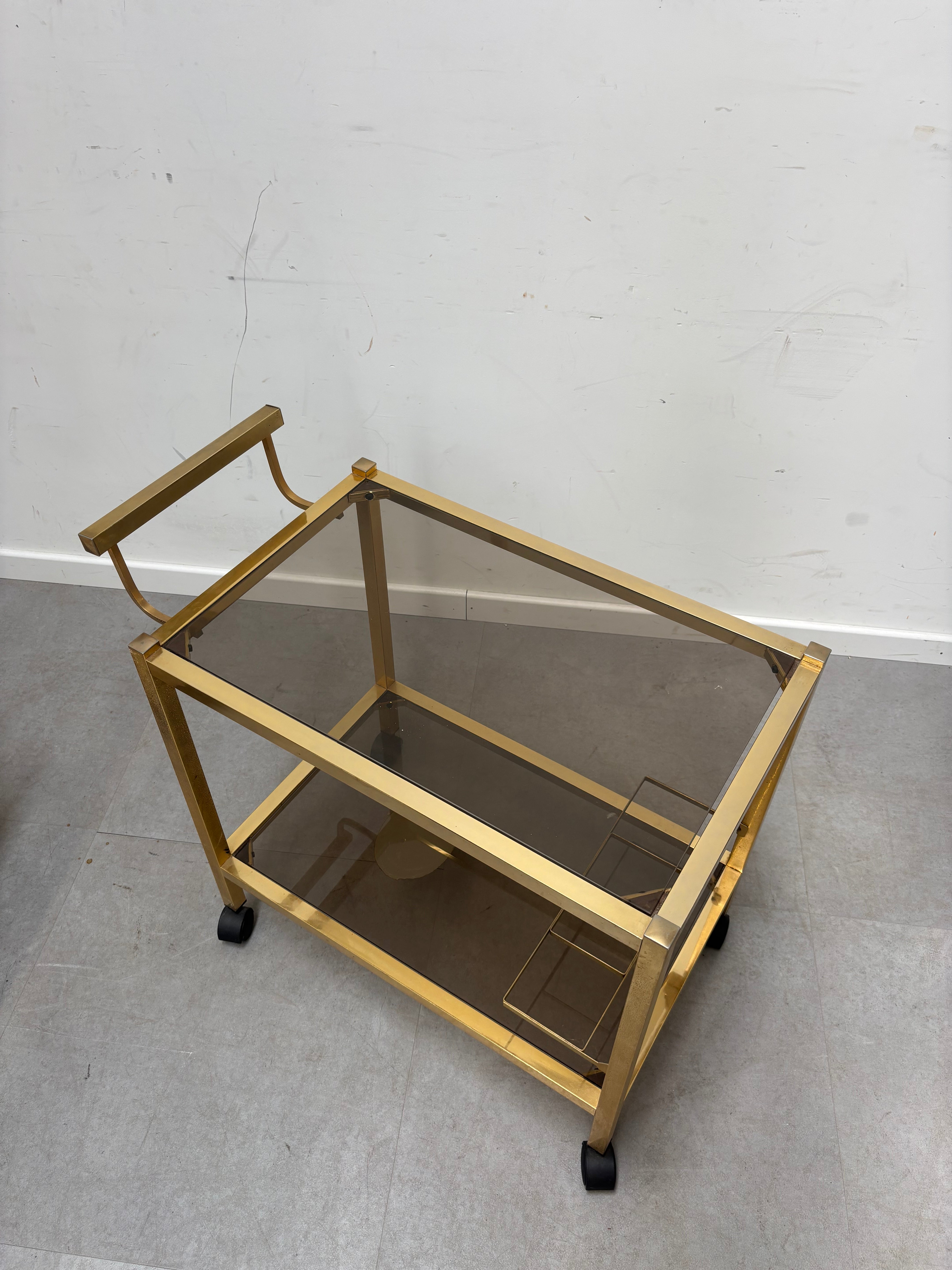Regency Brass Bar Cart