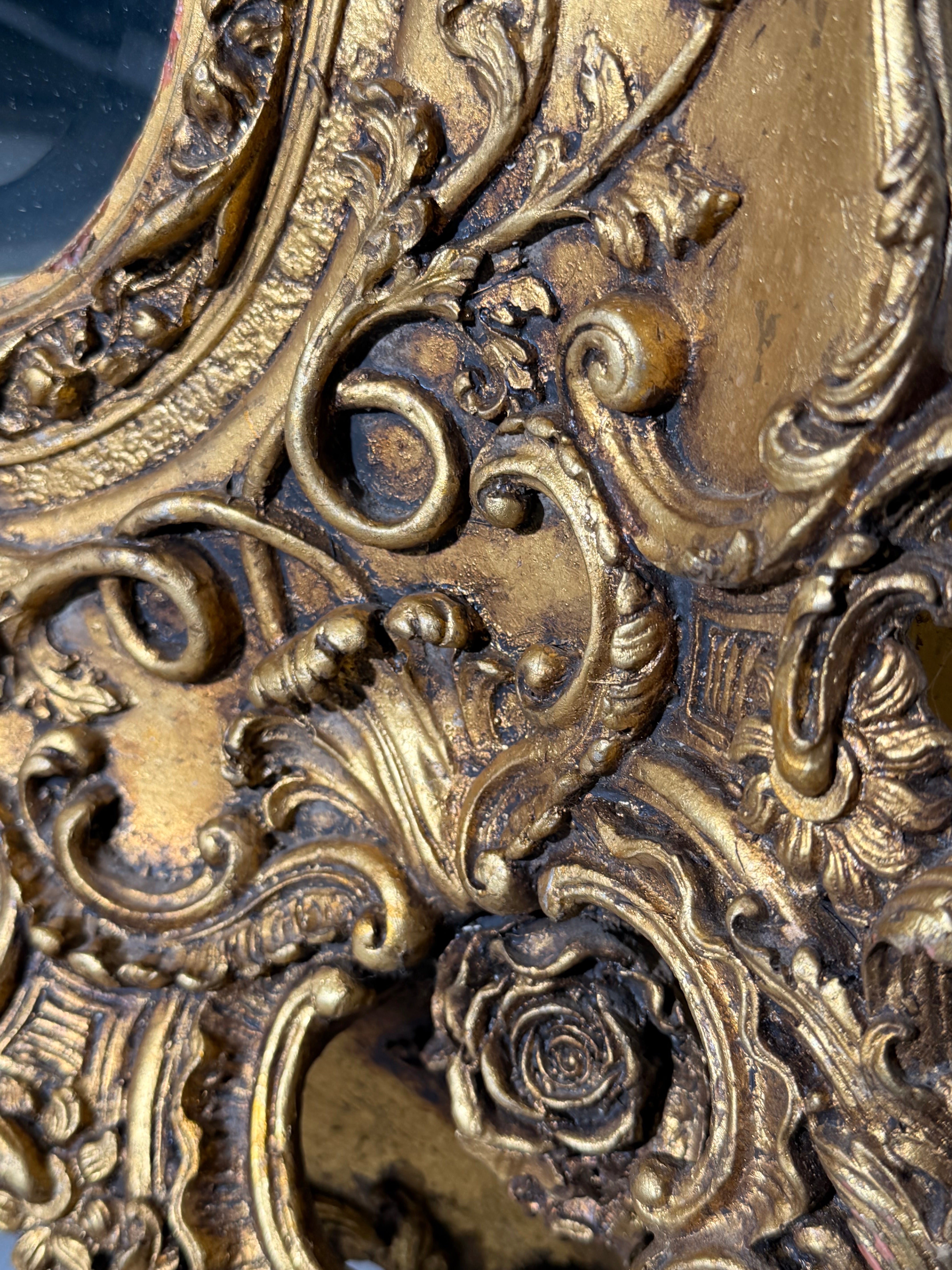 Large Ornate Baroque Gilt Mirror