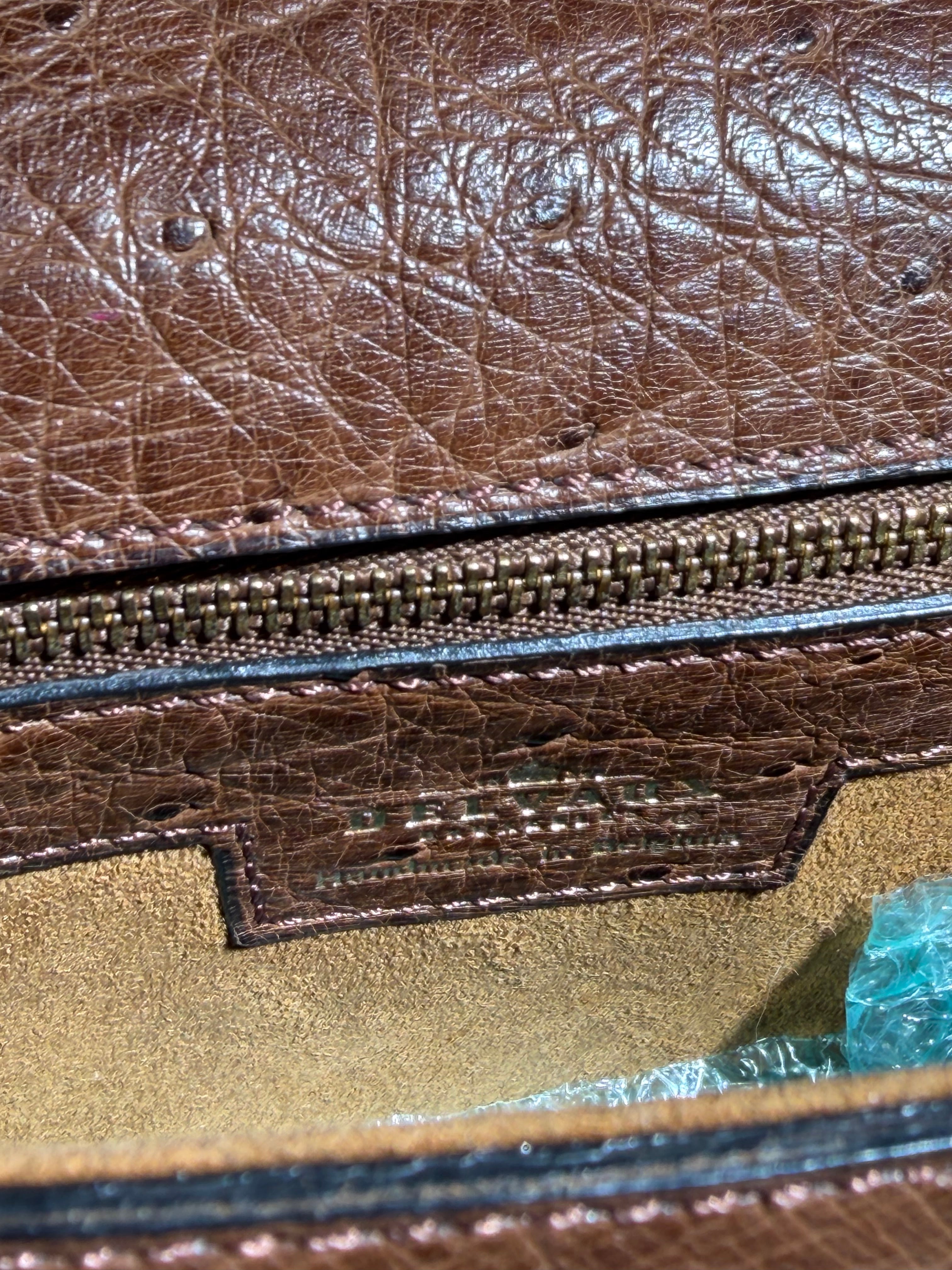 Delvaux Crossbody Tas – Echt Struisvogelleer (Autruche)