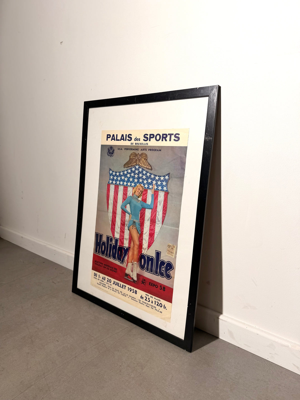 Original Expo 58 Holiday on Ice Poster | Palais des Sports Brussels 1958