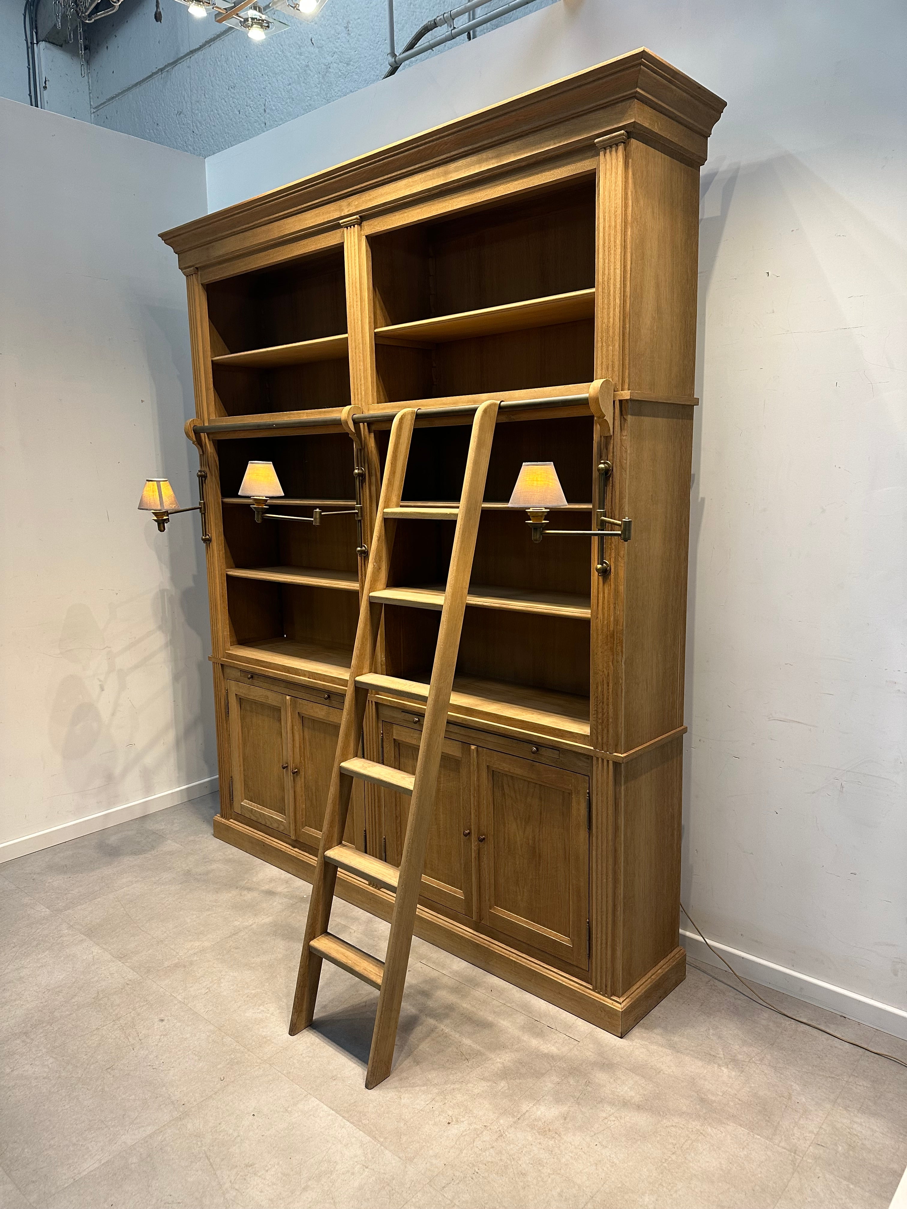 Large Oak Library Bookcase