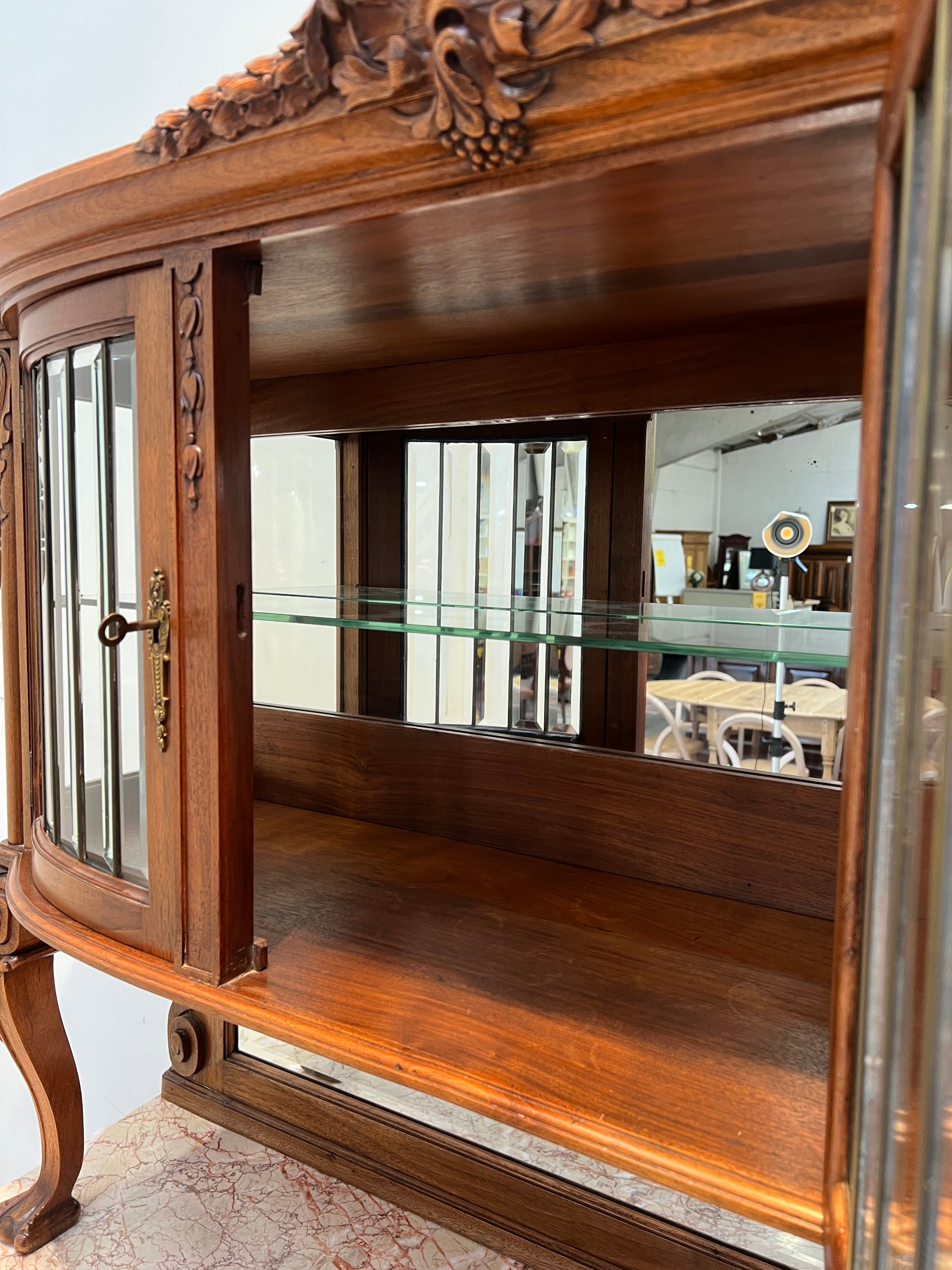 Antique Louis XV Style Buffet with Marble Top