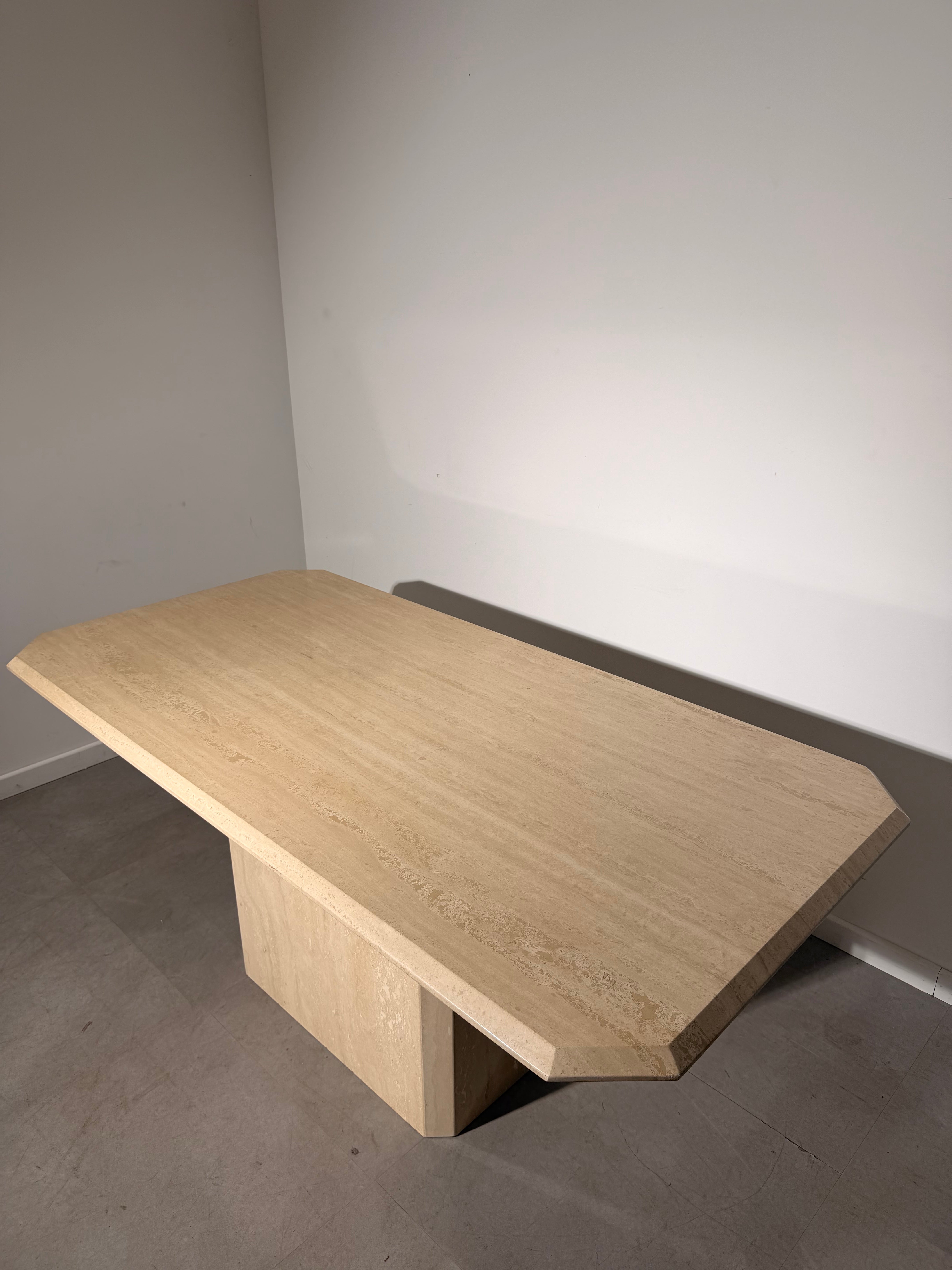 Vintage Travertine Dining Table