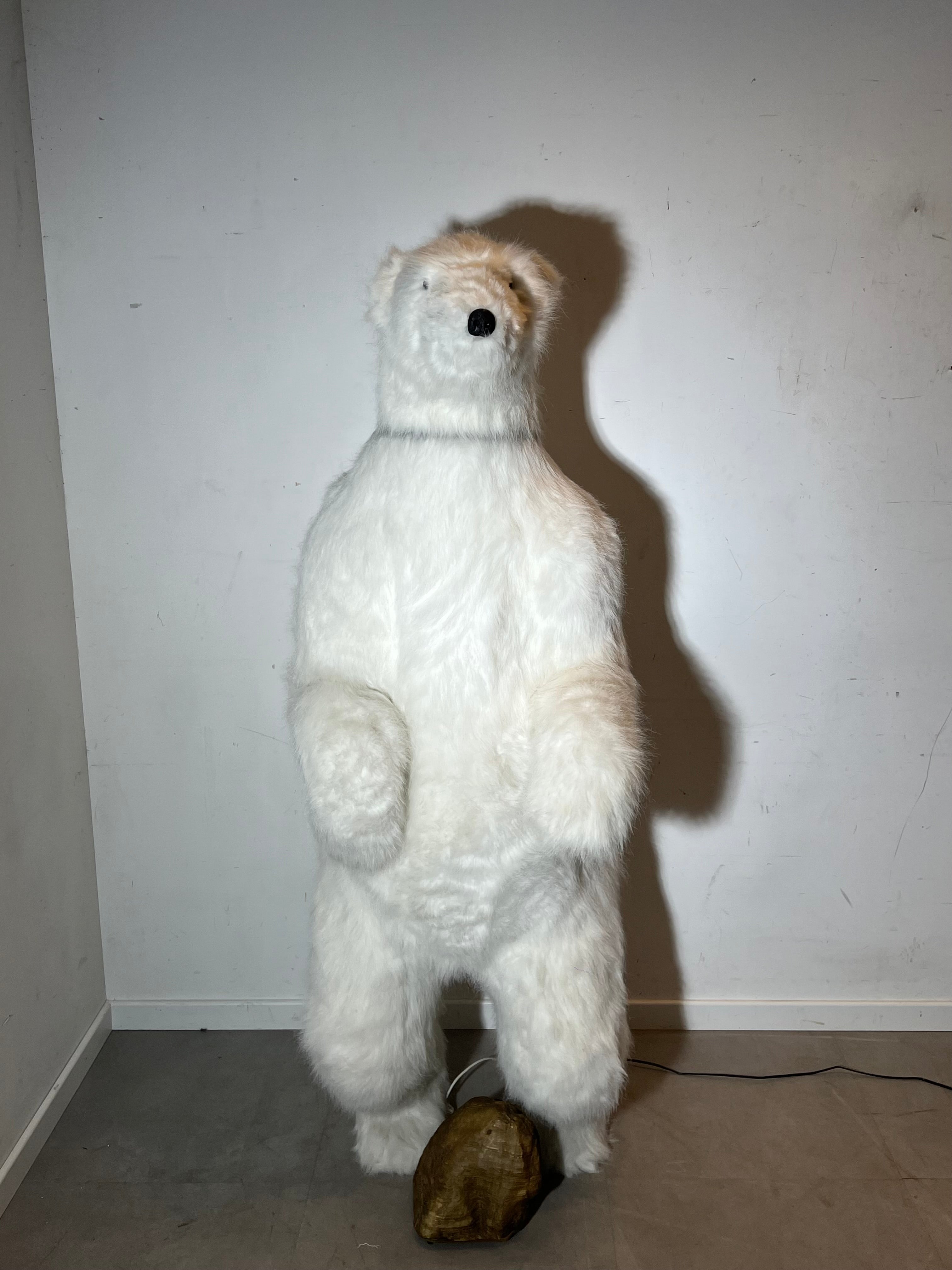 Large Moving Polar Bear with Integrated Bluetooth Speaker