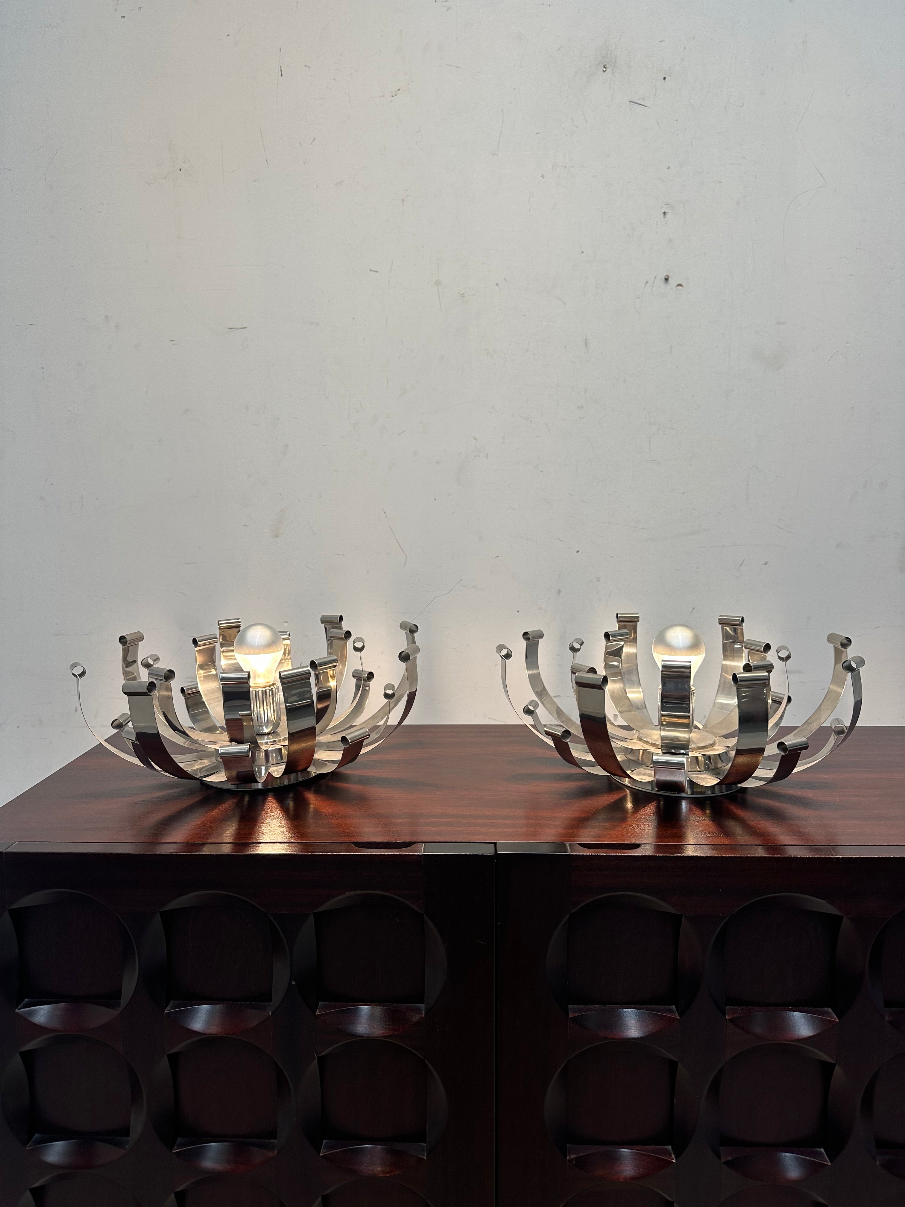 Chrome Ribbon Table Lamp