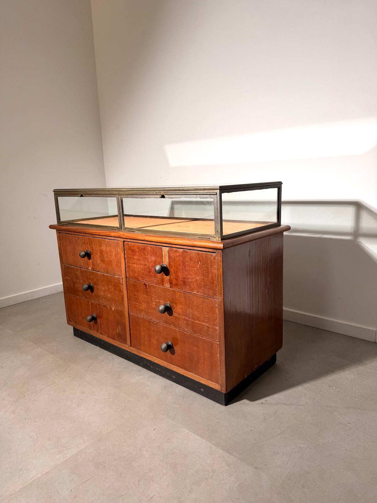 Art Deco Haberdashery Display Counter with Glass Showcase