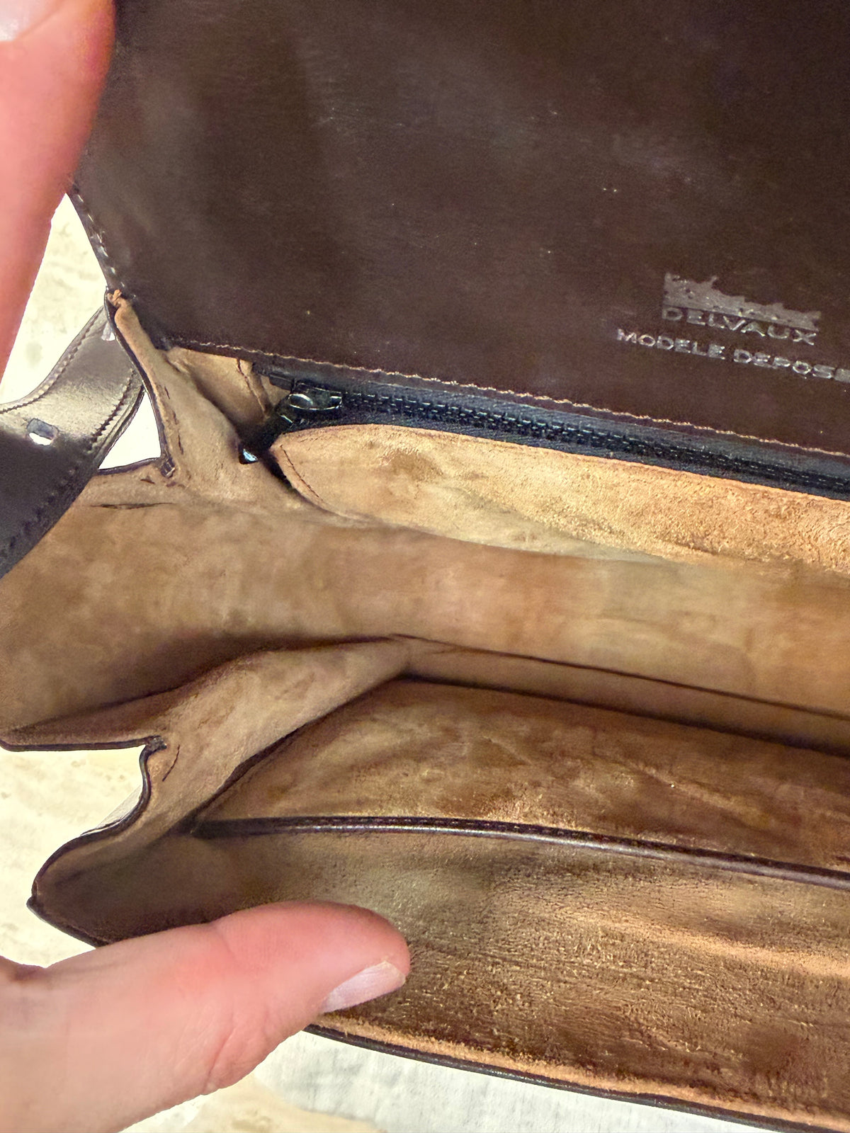 Vintage Delvaux Leather Handbag – With Dust Bag & Certificate