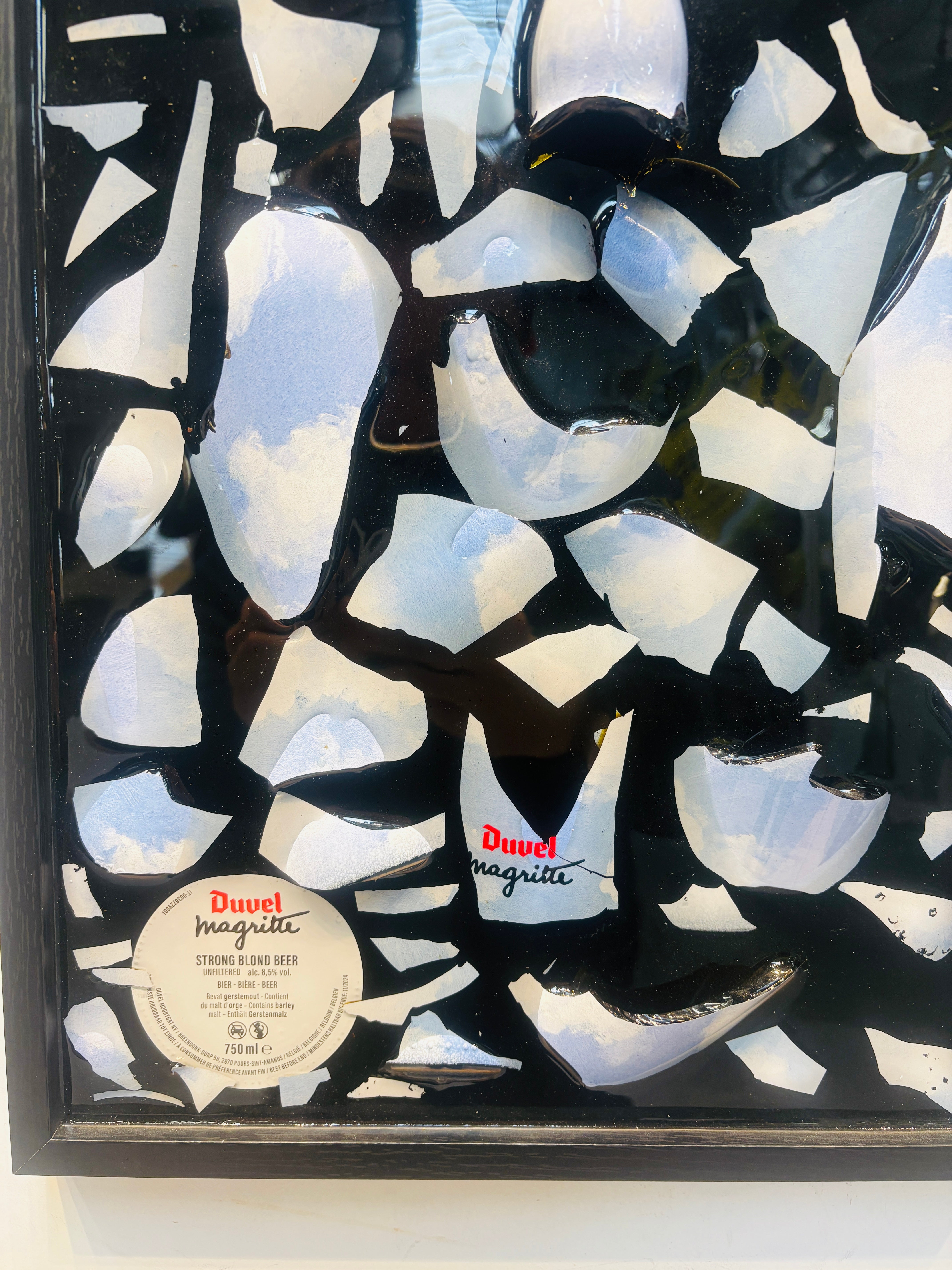 Framed Shattered Duvel Bottle Margritte Edition