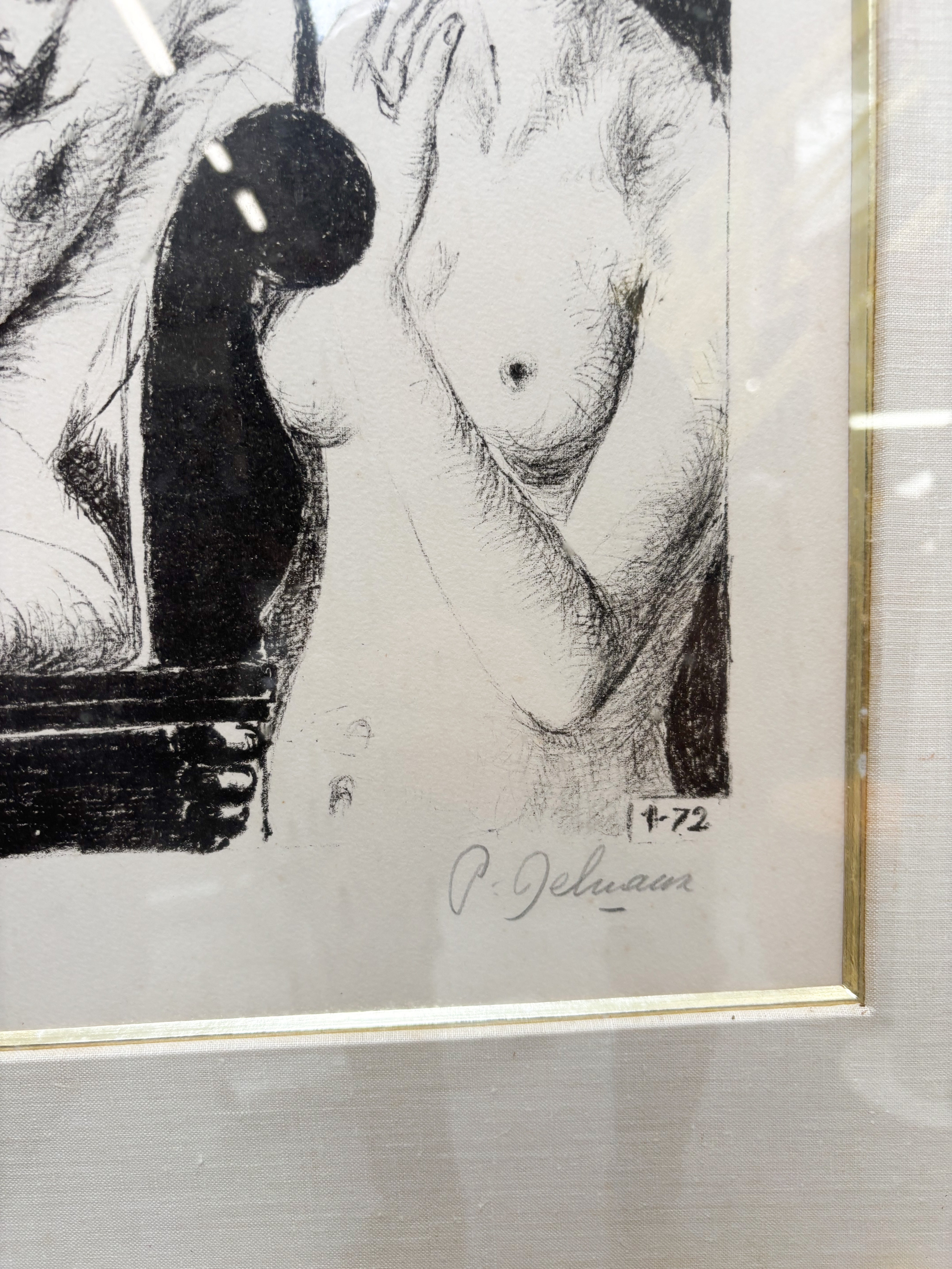 Lithographie originale de Paul Delvaux – « Une vanade » (75/75)