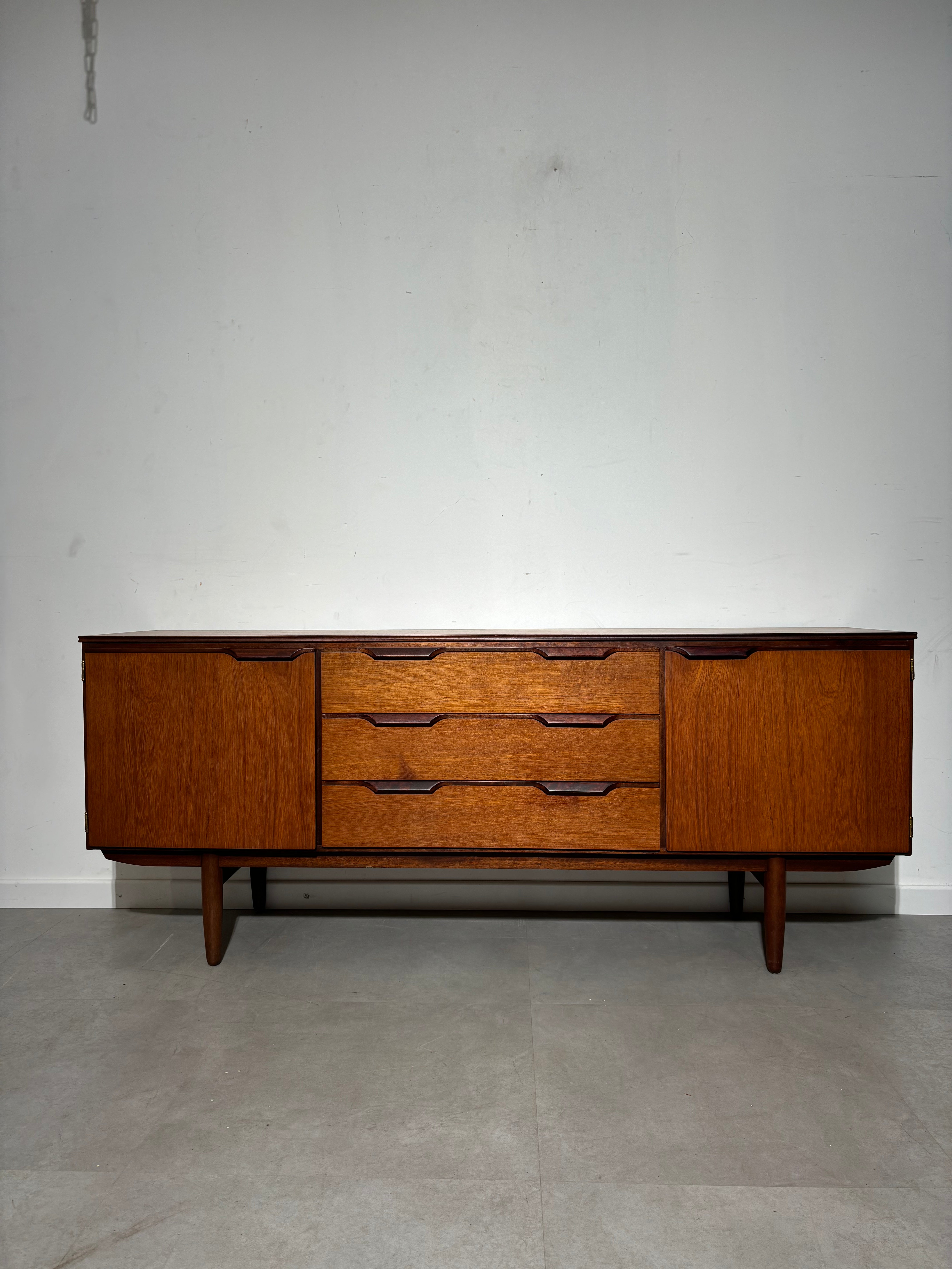 Vintage teak sideboard with rosewood handles