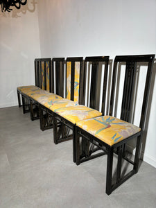 Set of six “Galaxy” Chairs by Umberto Asnago for Giorgetti