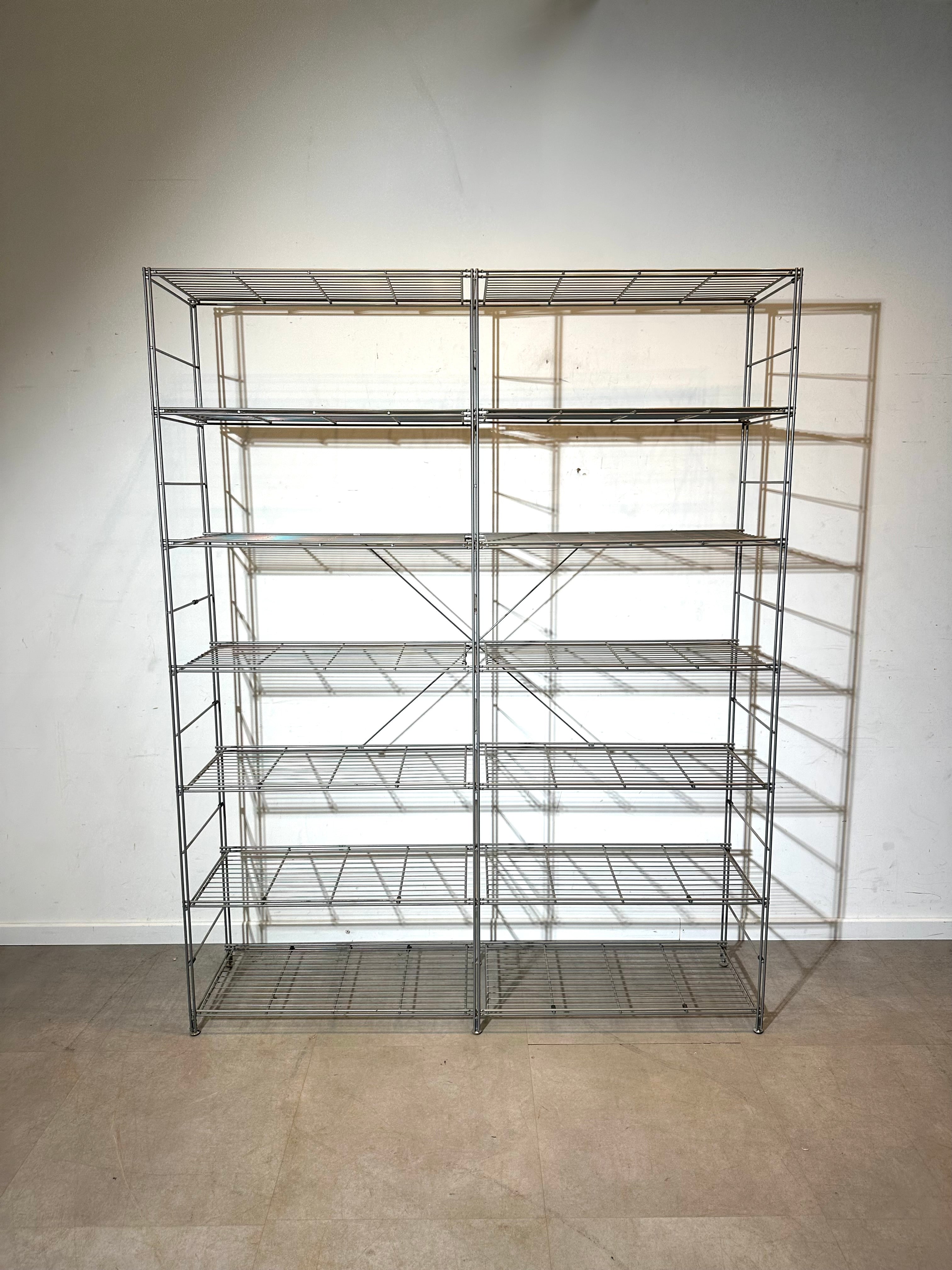 Industrial Metal Wire Shelf Unit