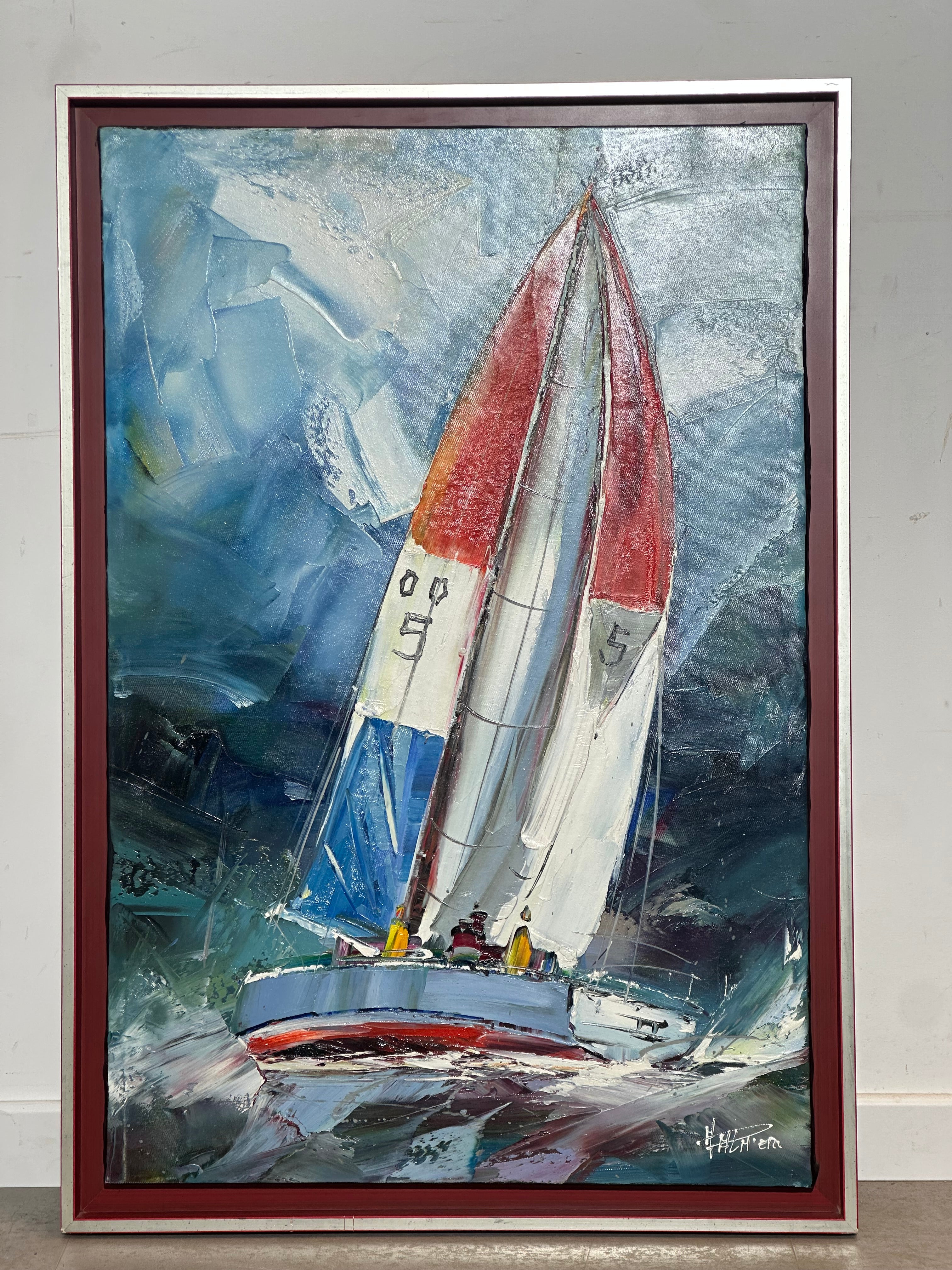 Antonio Palmieri – “Sailing in Motion”
 Origineel olieverfschilderij op canvas