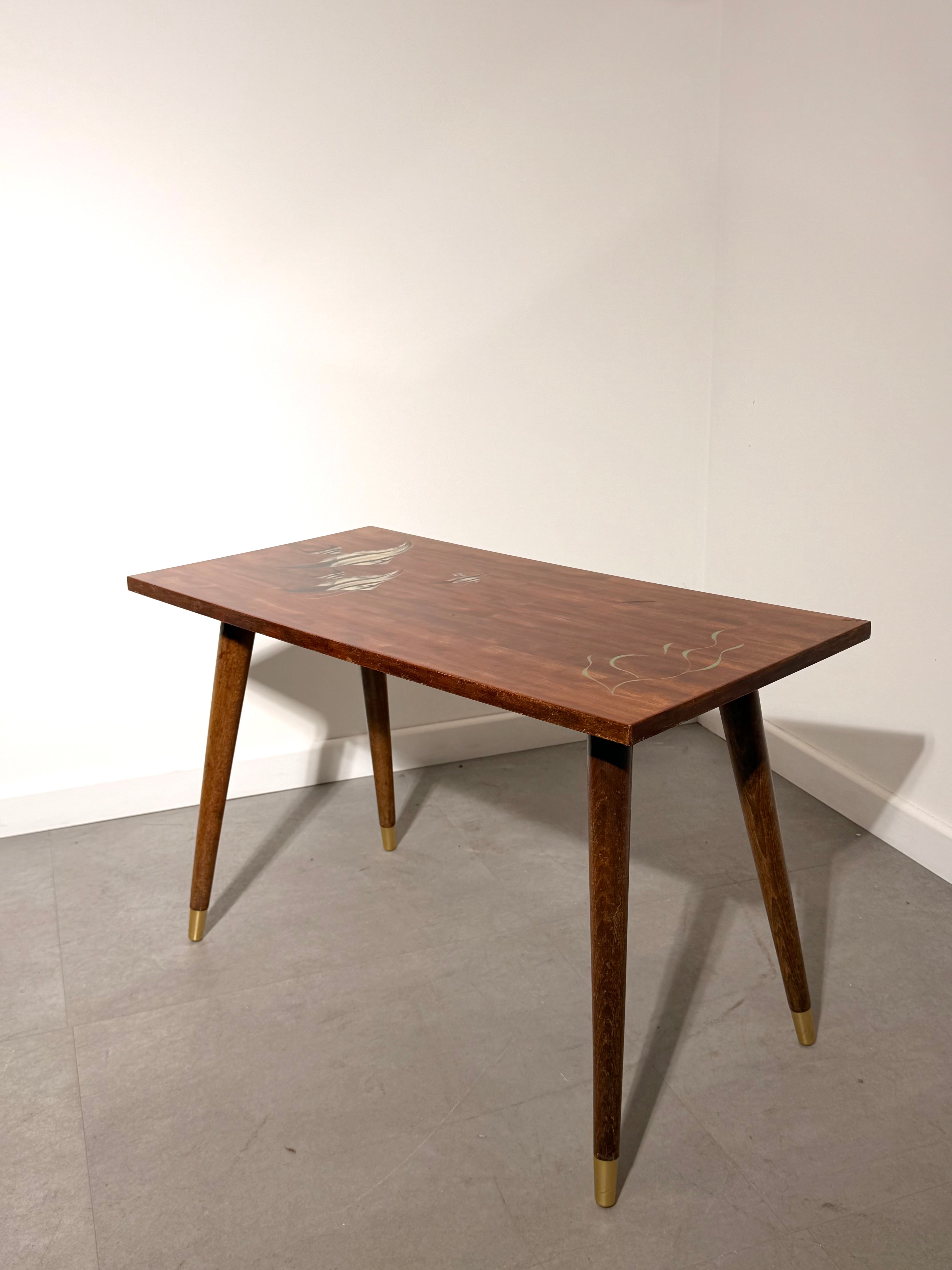 Vintage Mid-Century Coffee Table with Fish Motif
