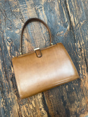1950s Vintage Delvaux Handbag – Cognac Leather – Collector’s Piece