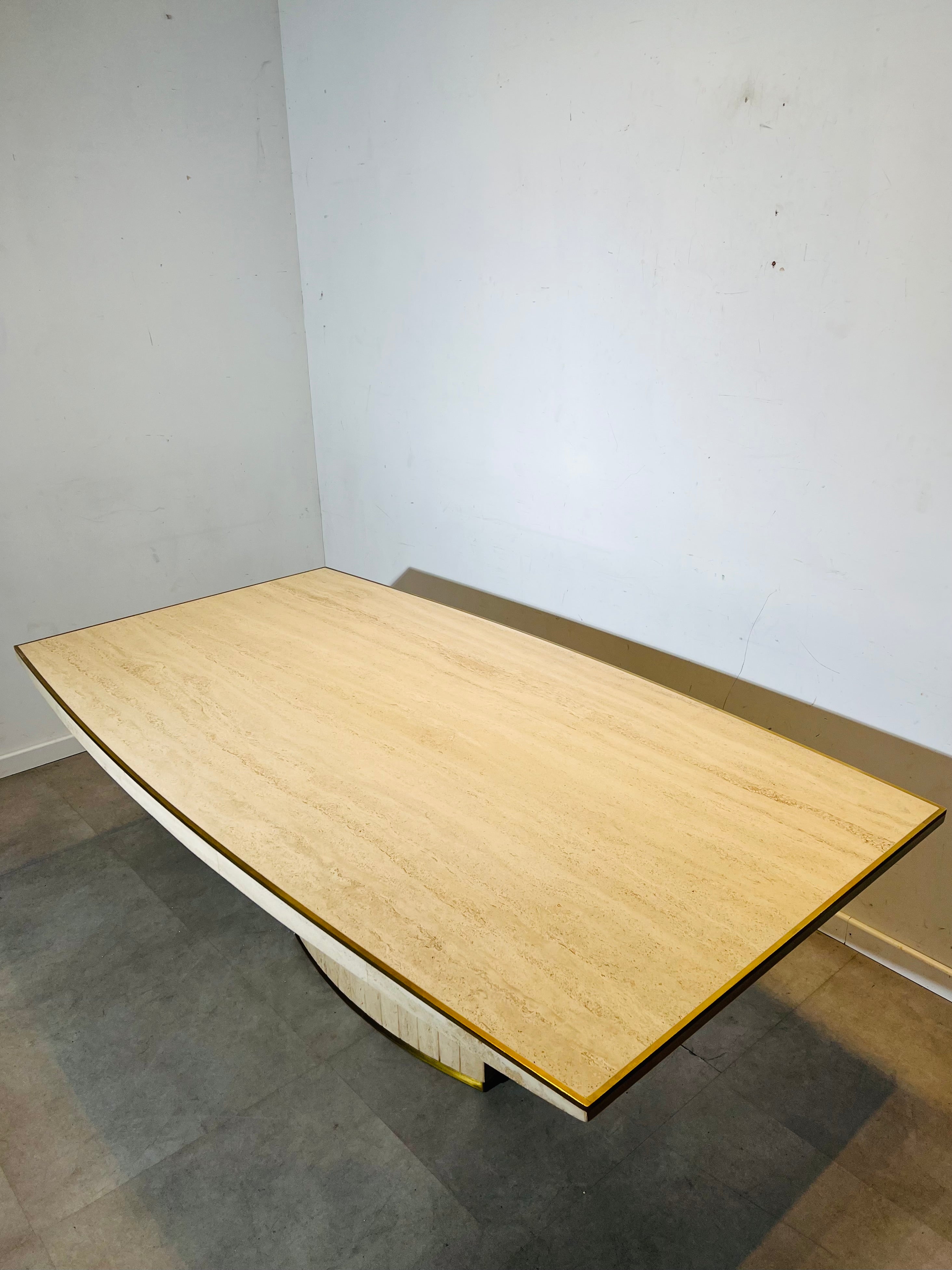 Travertine Table by Willy Rizzo