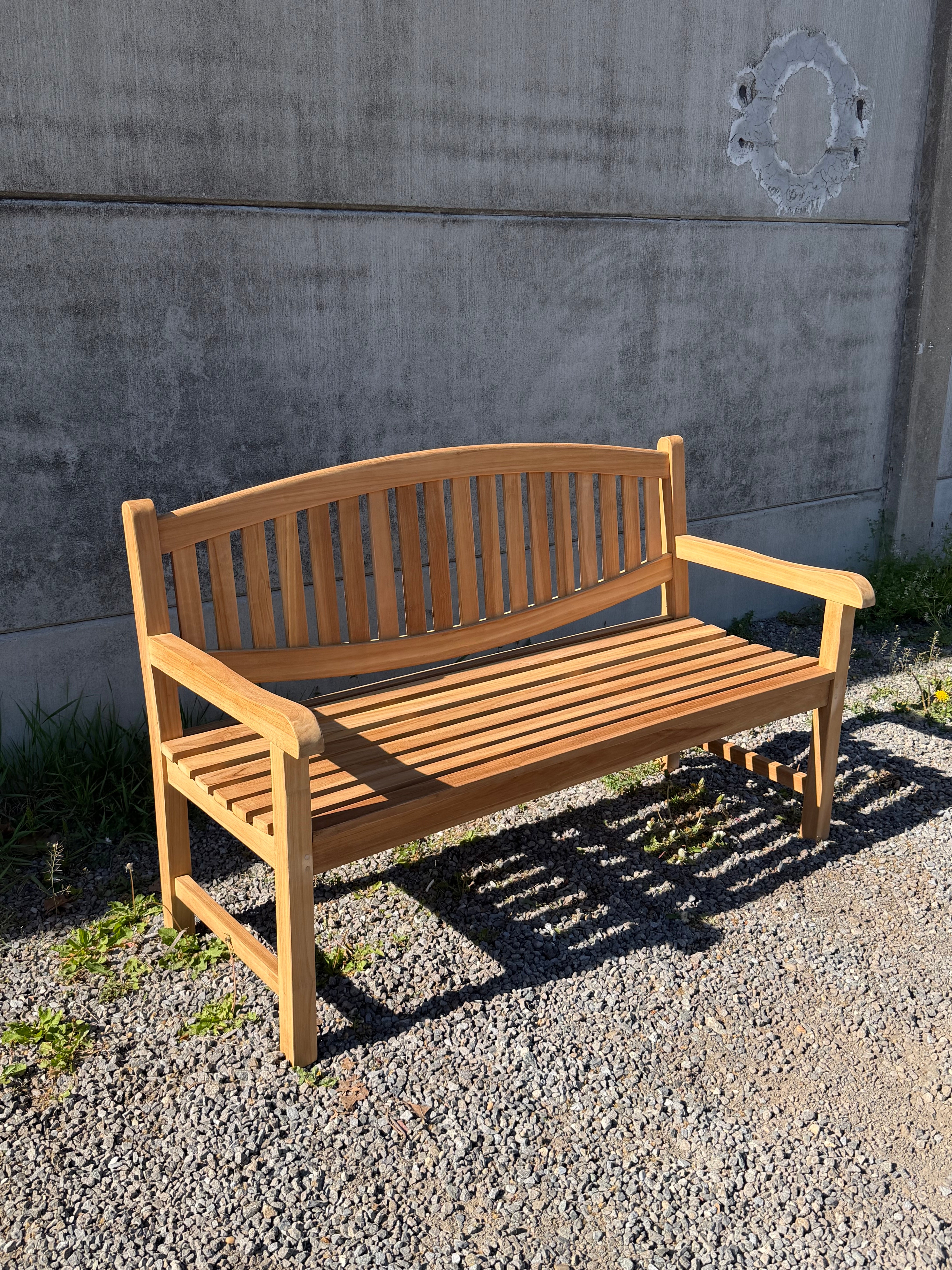 Teak “Sanur” Garden Bench – 150 cm – New (Flat Packed)