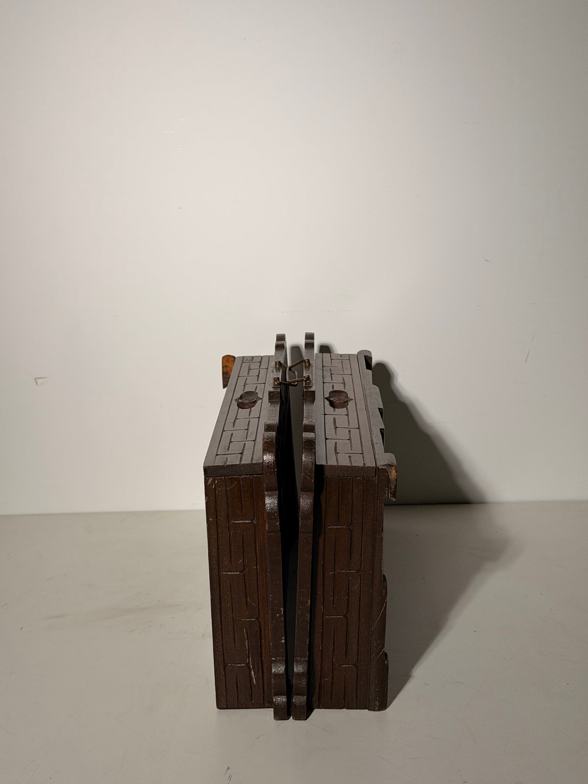Chinese Folding Chess Set with Hand-Carved Figurines