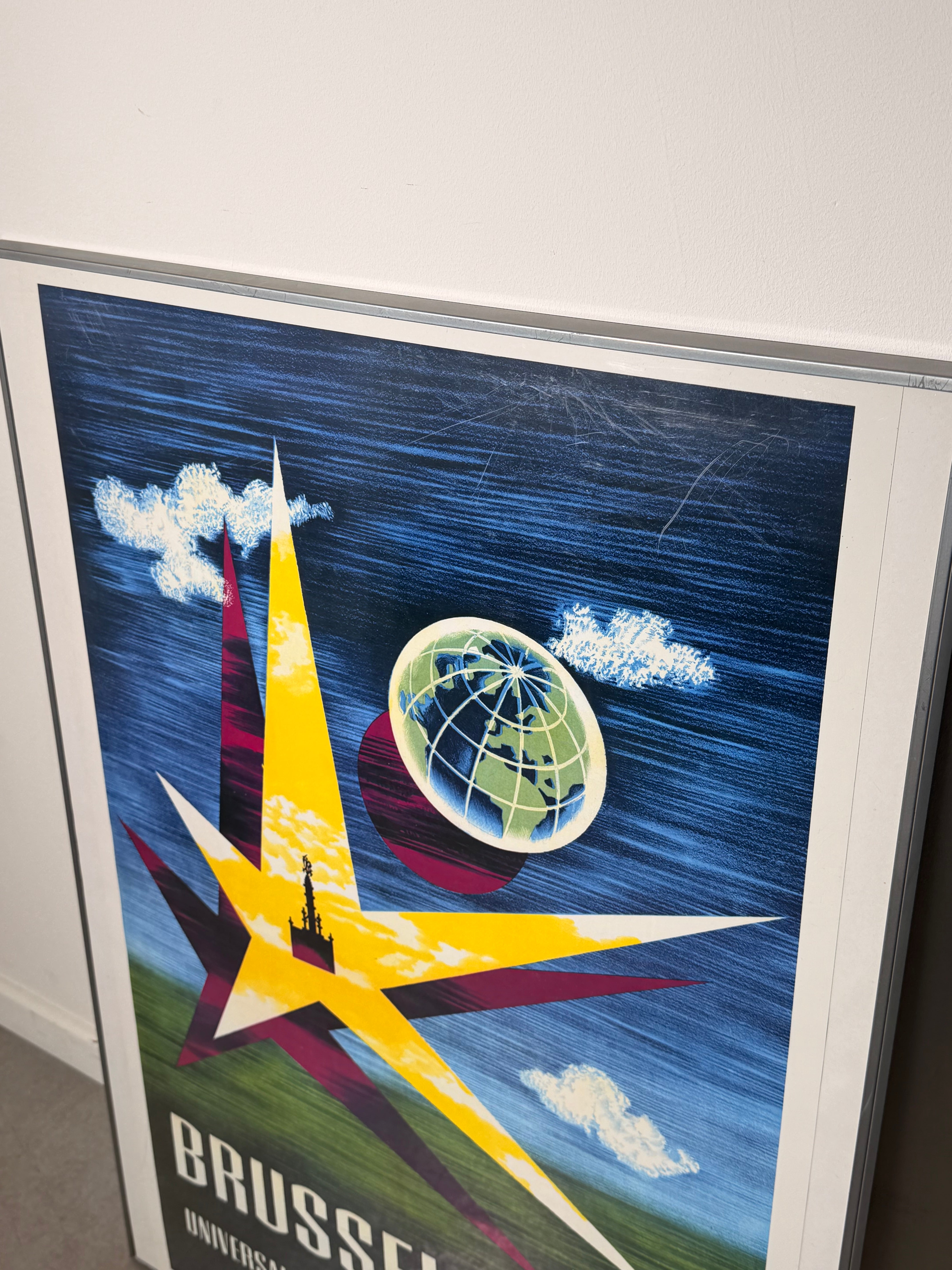 Original Expo 58 Brussels World’s Fair Poster by De Roeck – 1958