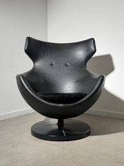 Jupiter Swivel Lounge Chair by Pierre Guariche for Meurop – Black