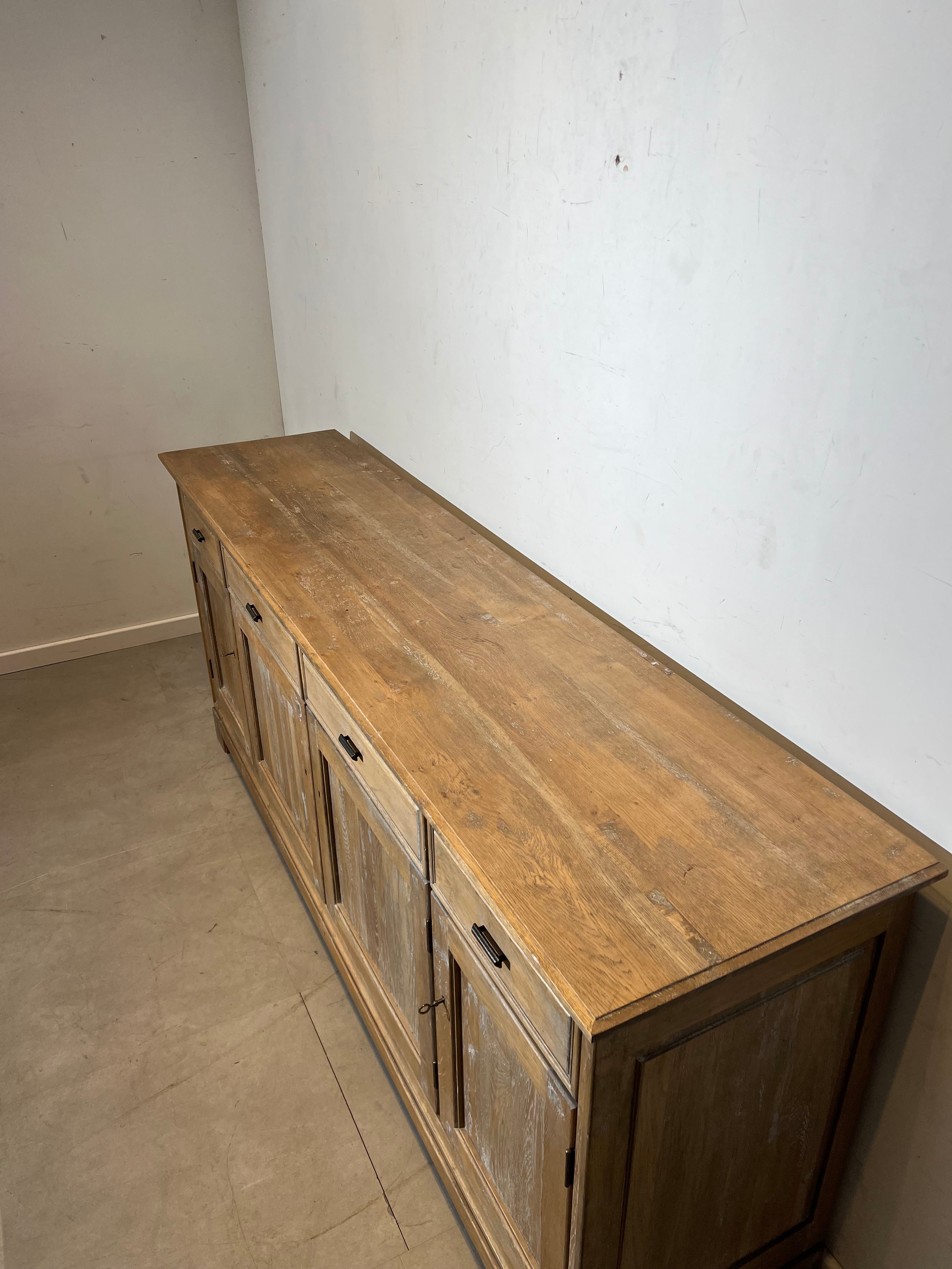 Large Rustic Oak Sideboard