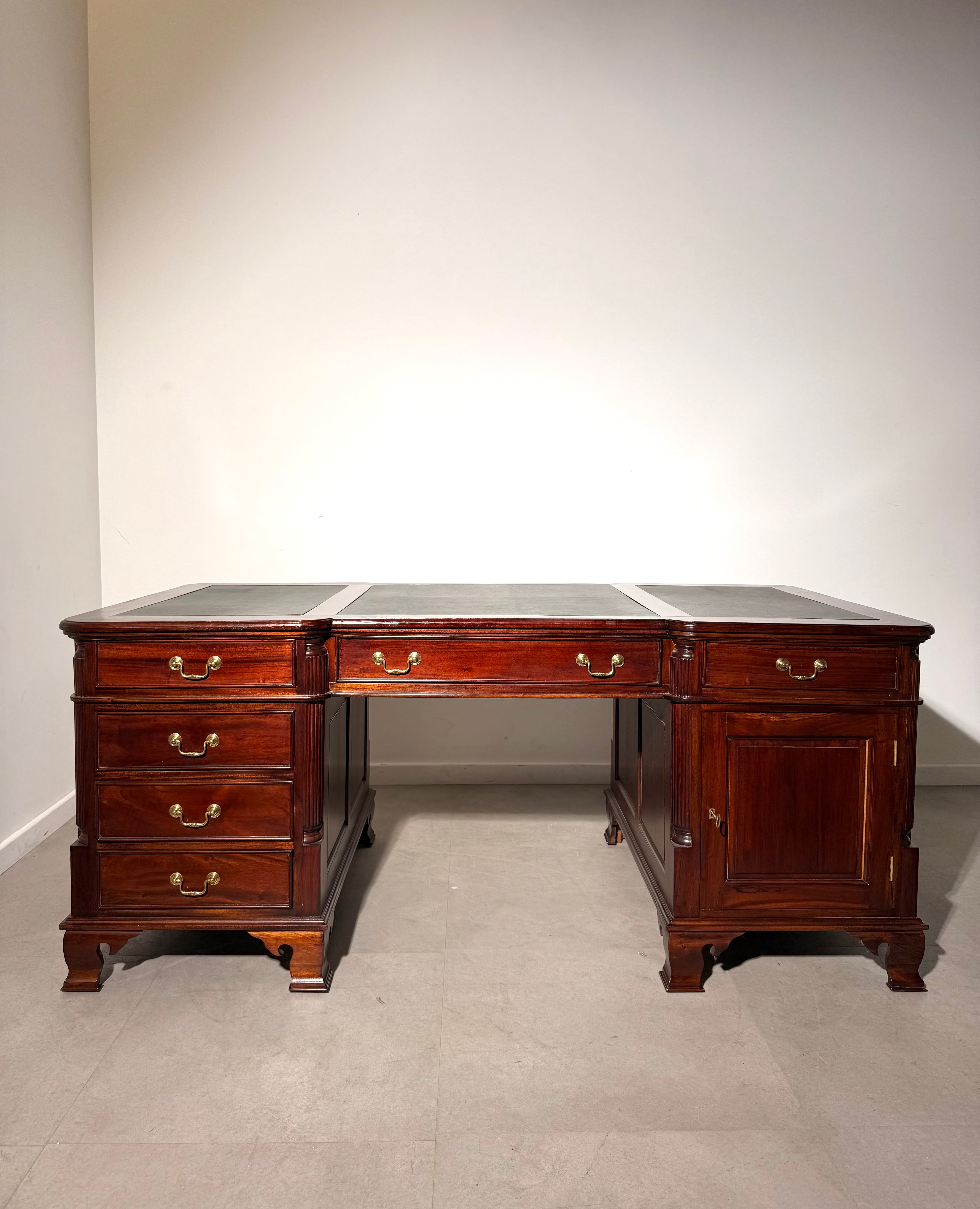Large Double-Sided Mahogany Partner’s Desk