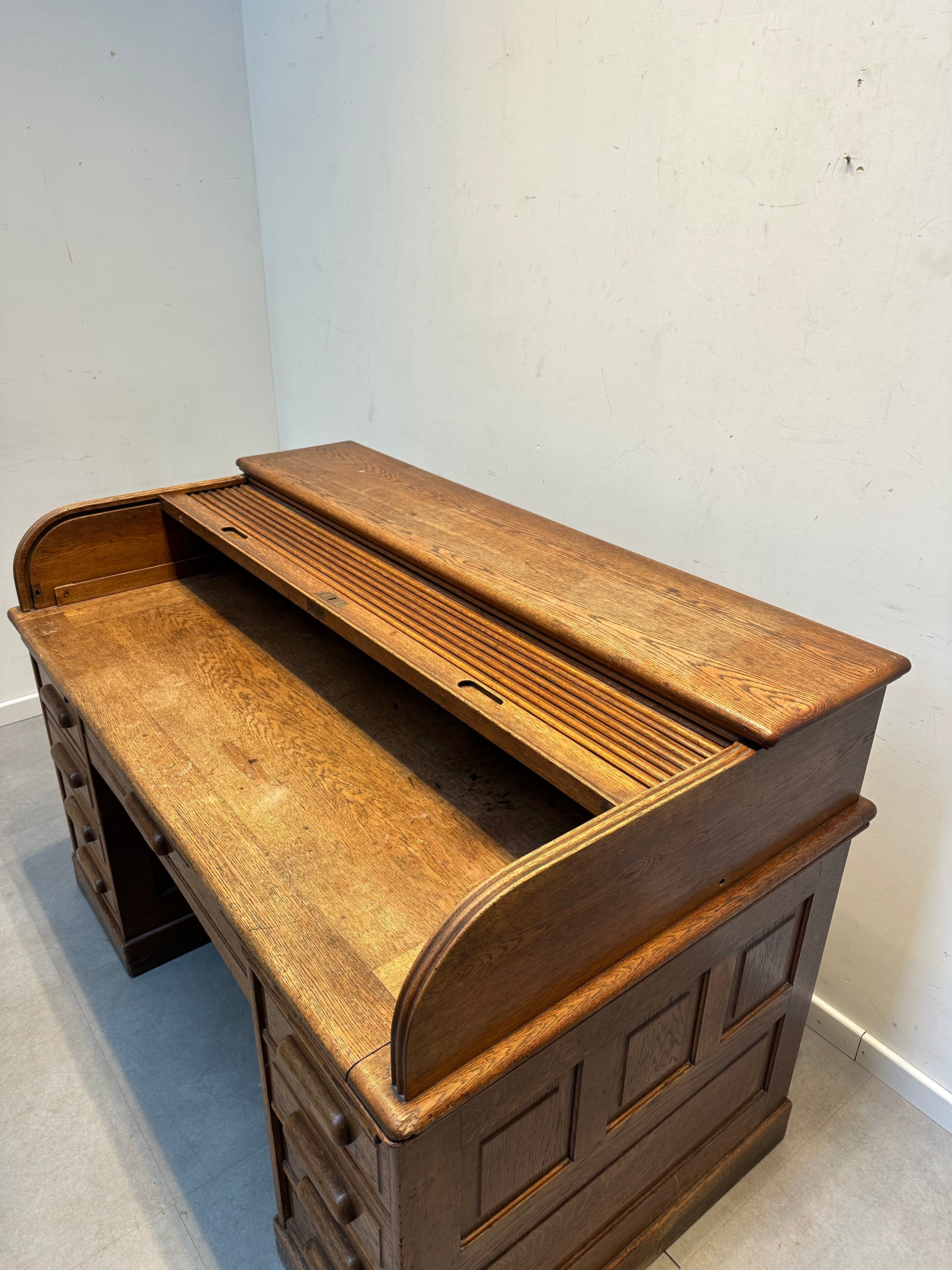 Antique Oak Roll-Top Desk