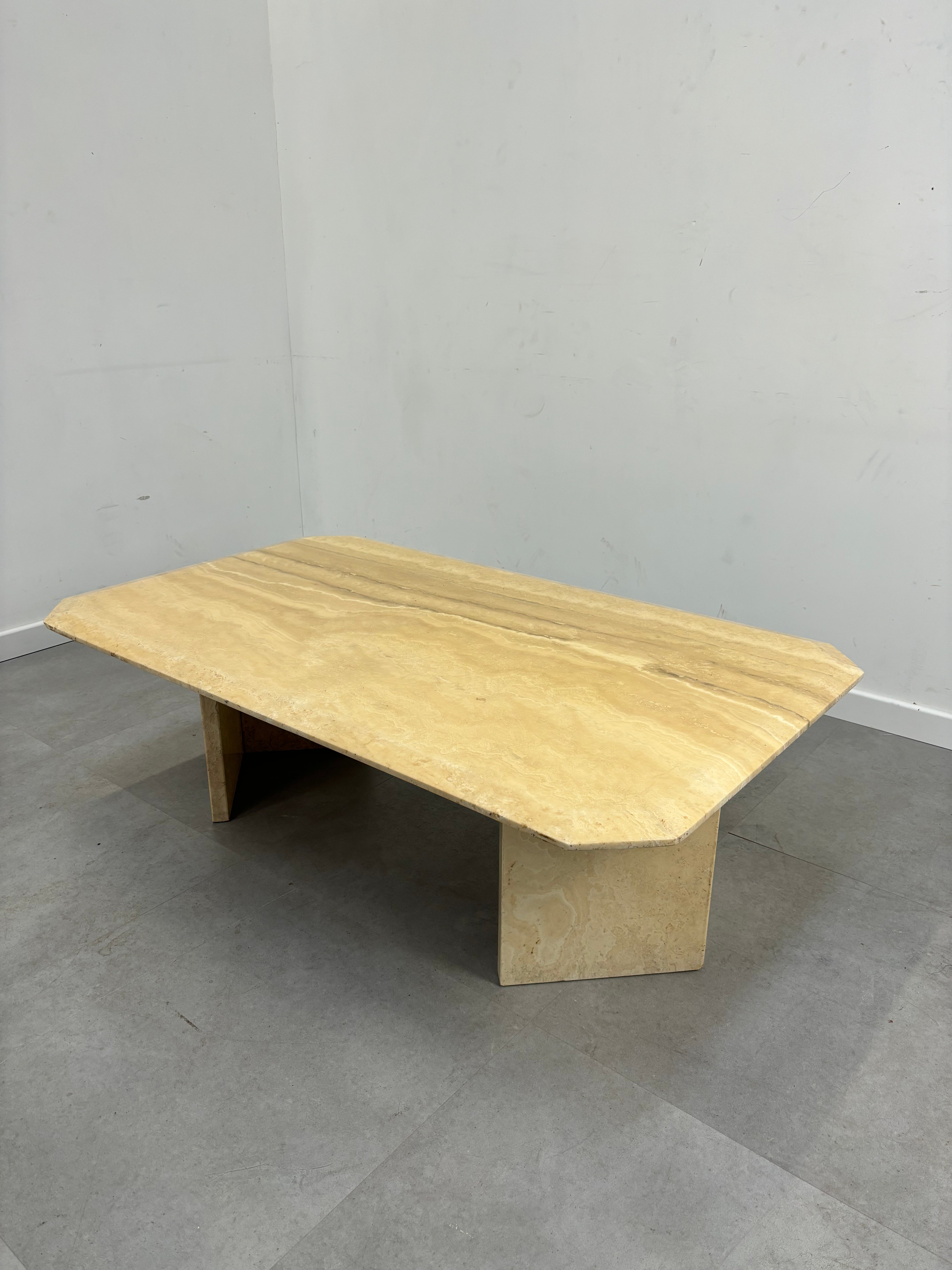 Italian travertine coffee table