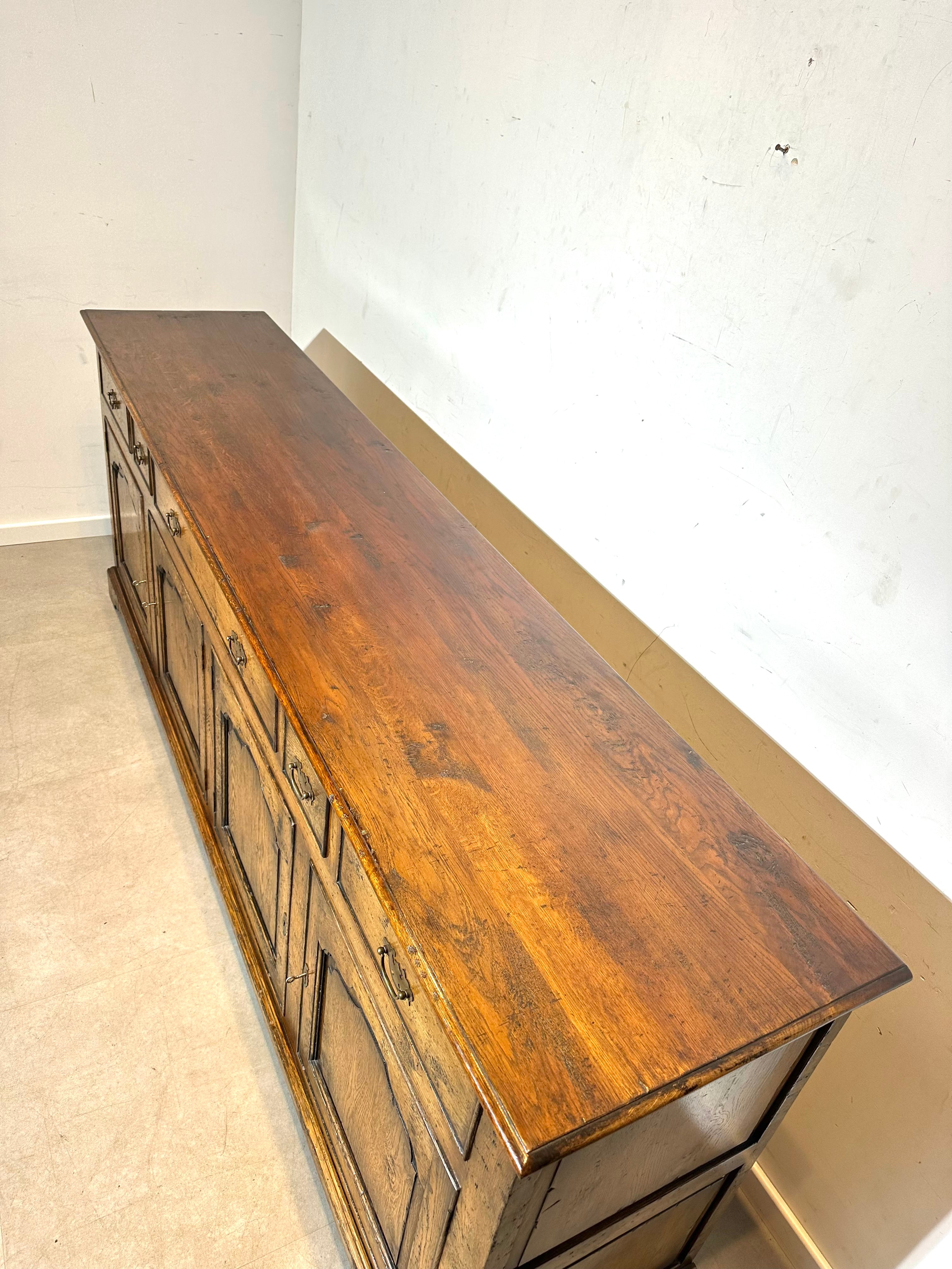 Large Antique French Oak Sideboard