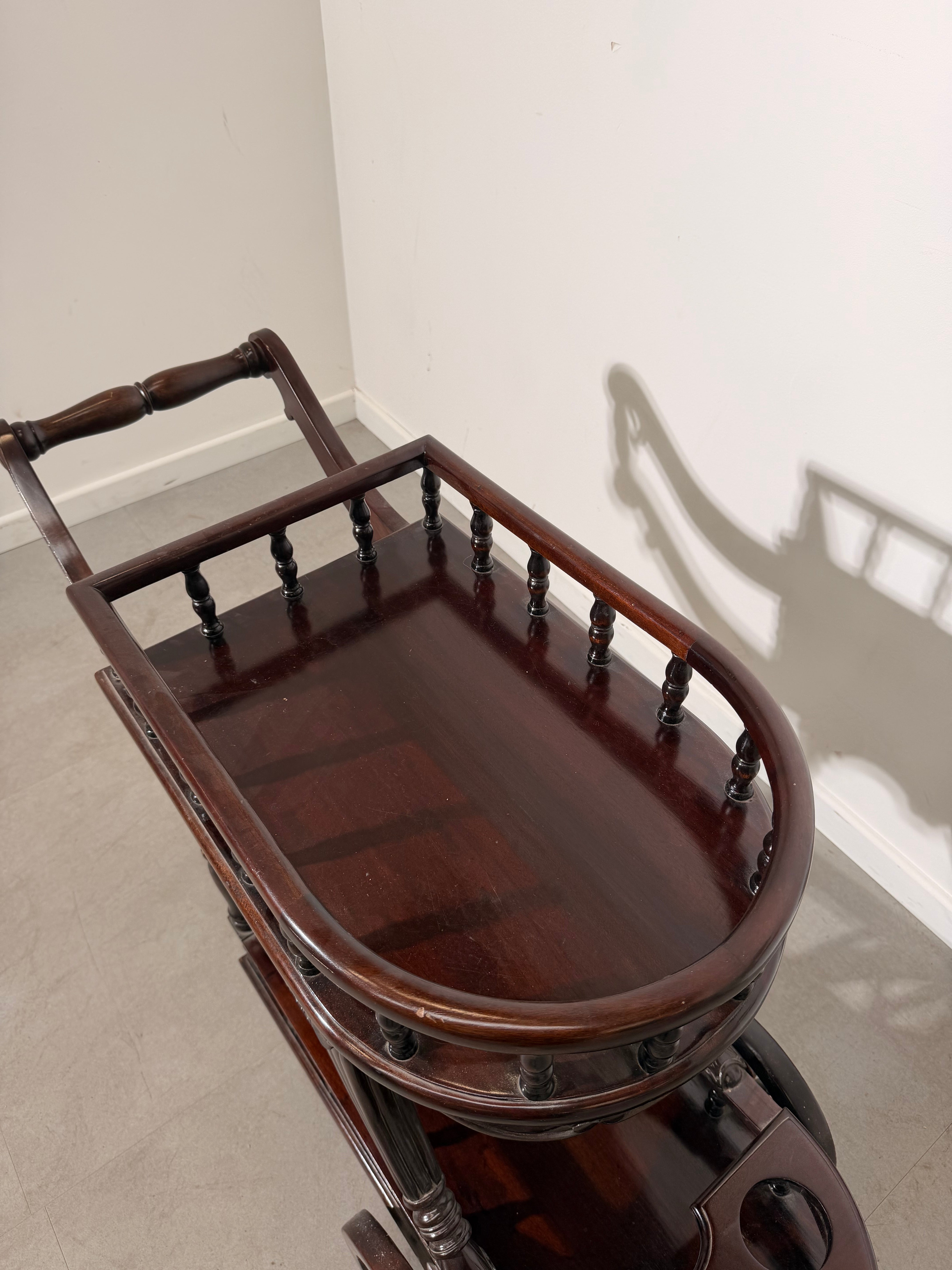 Mahogany Butler’s Drinks Trolley / Serving Cart