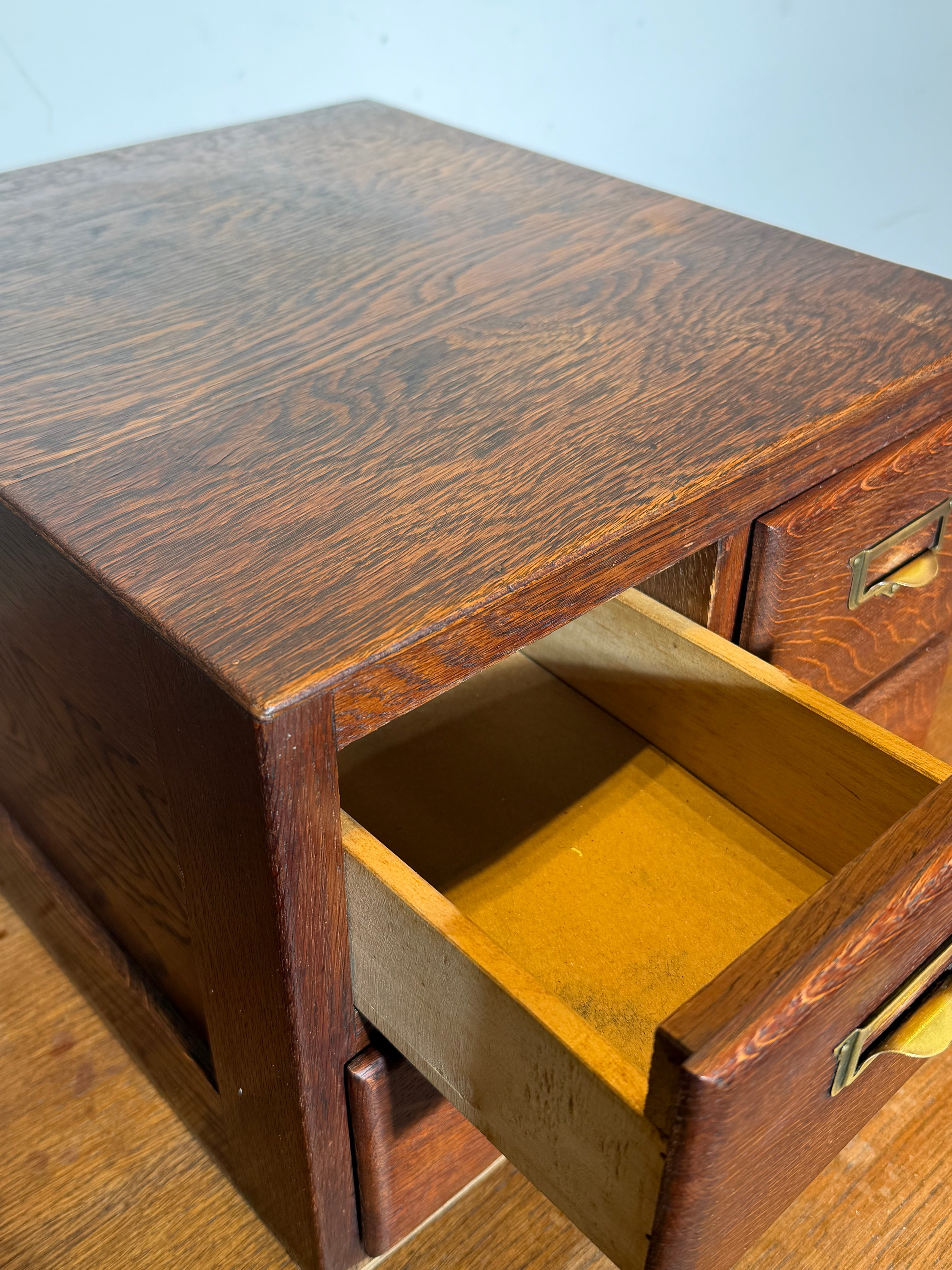Antique oak filing cabinet