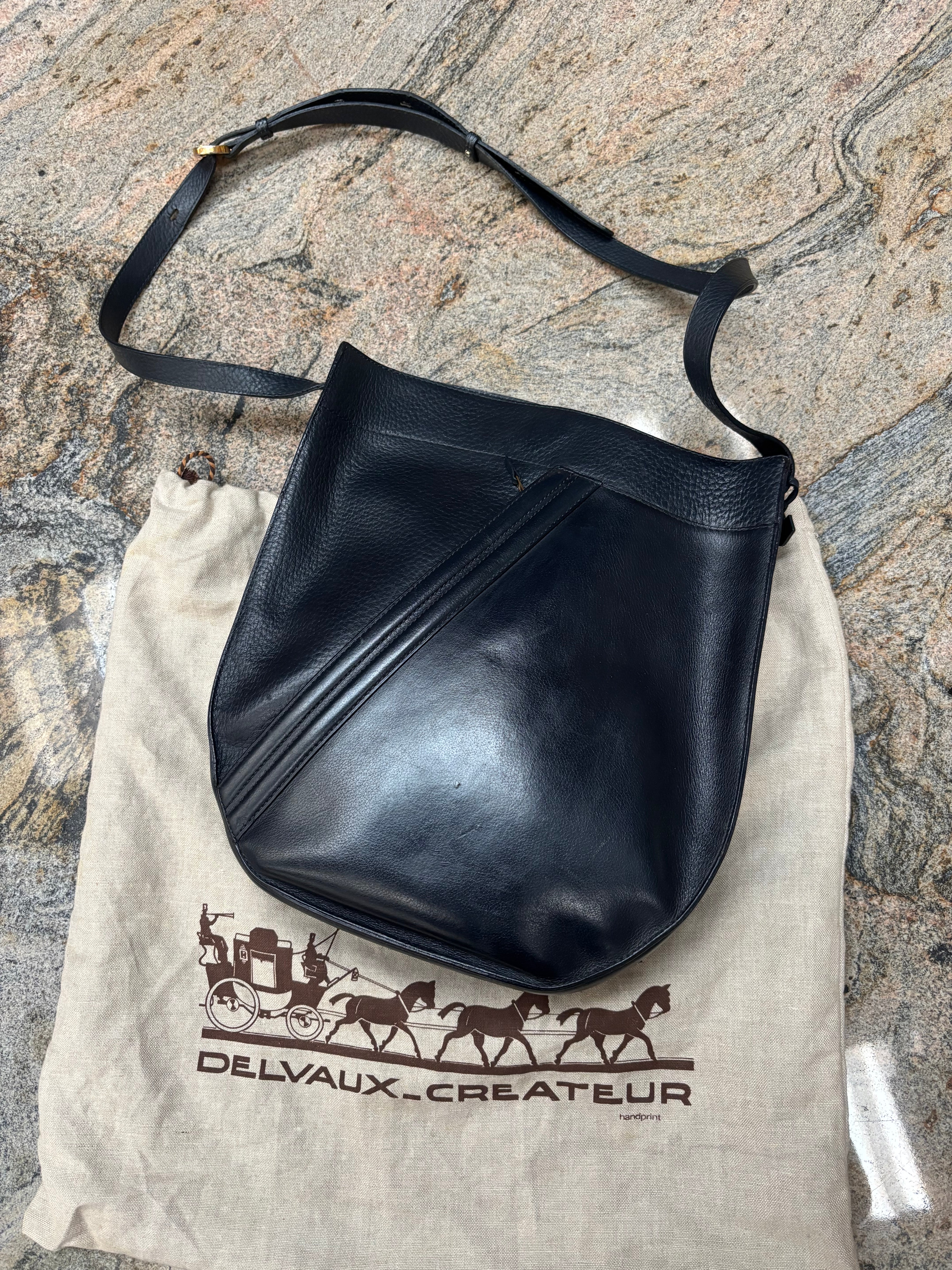 Sac bandoulière Delvaux bleu foncé