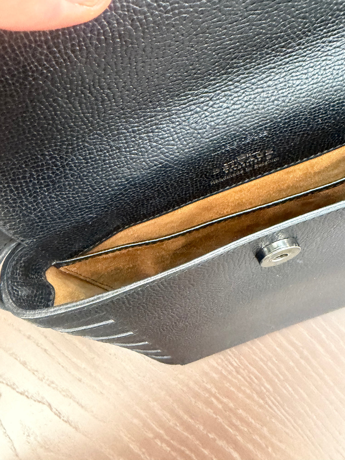 Delvaux Le Cèdre Black Leather Crossbody Bag