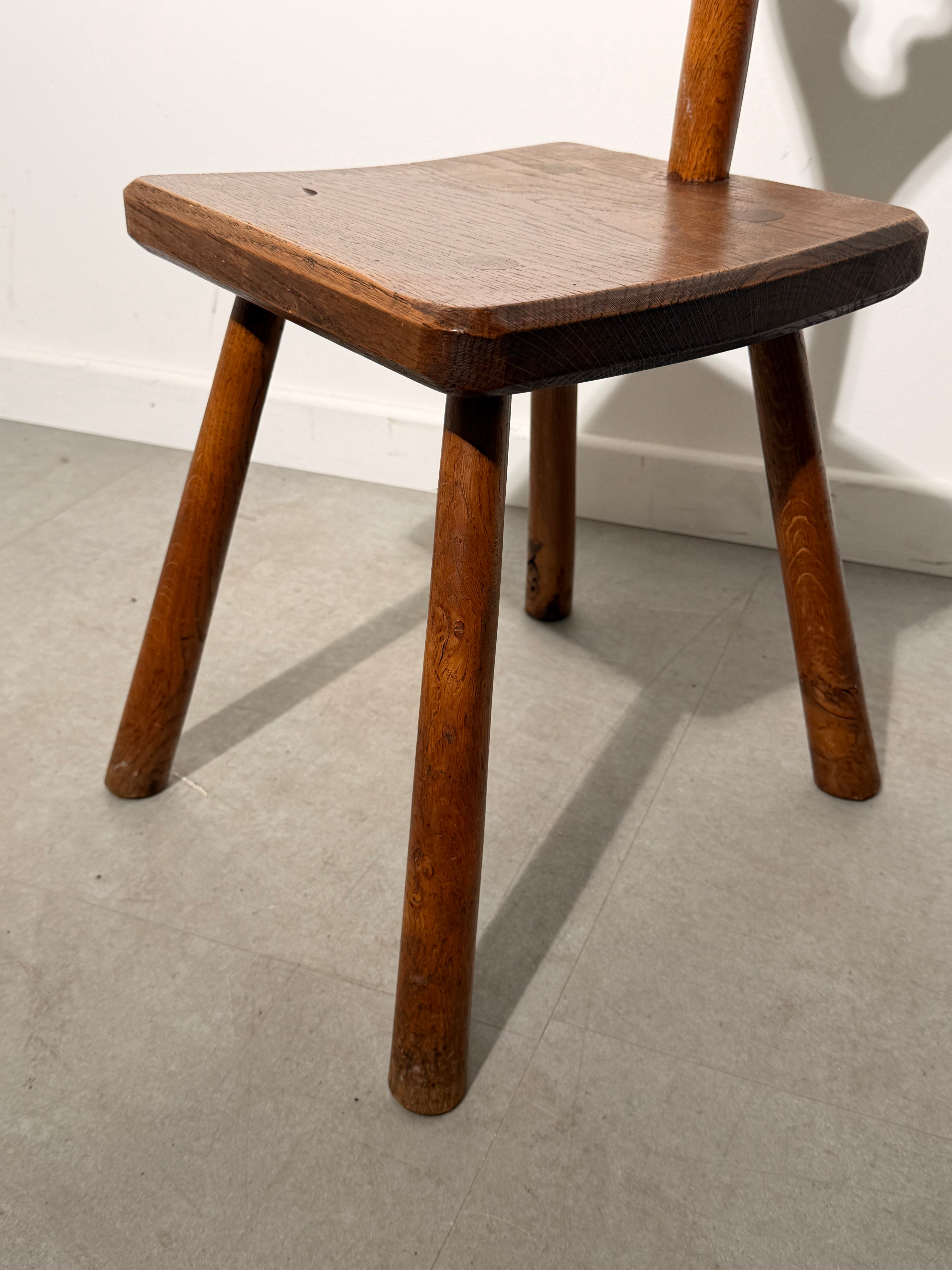 Rustic Oak Chair Brutalist