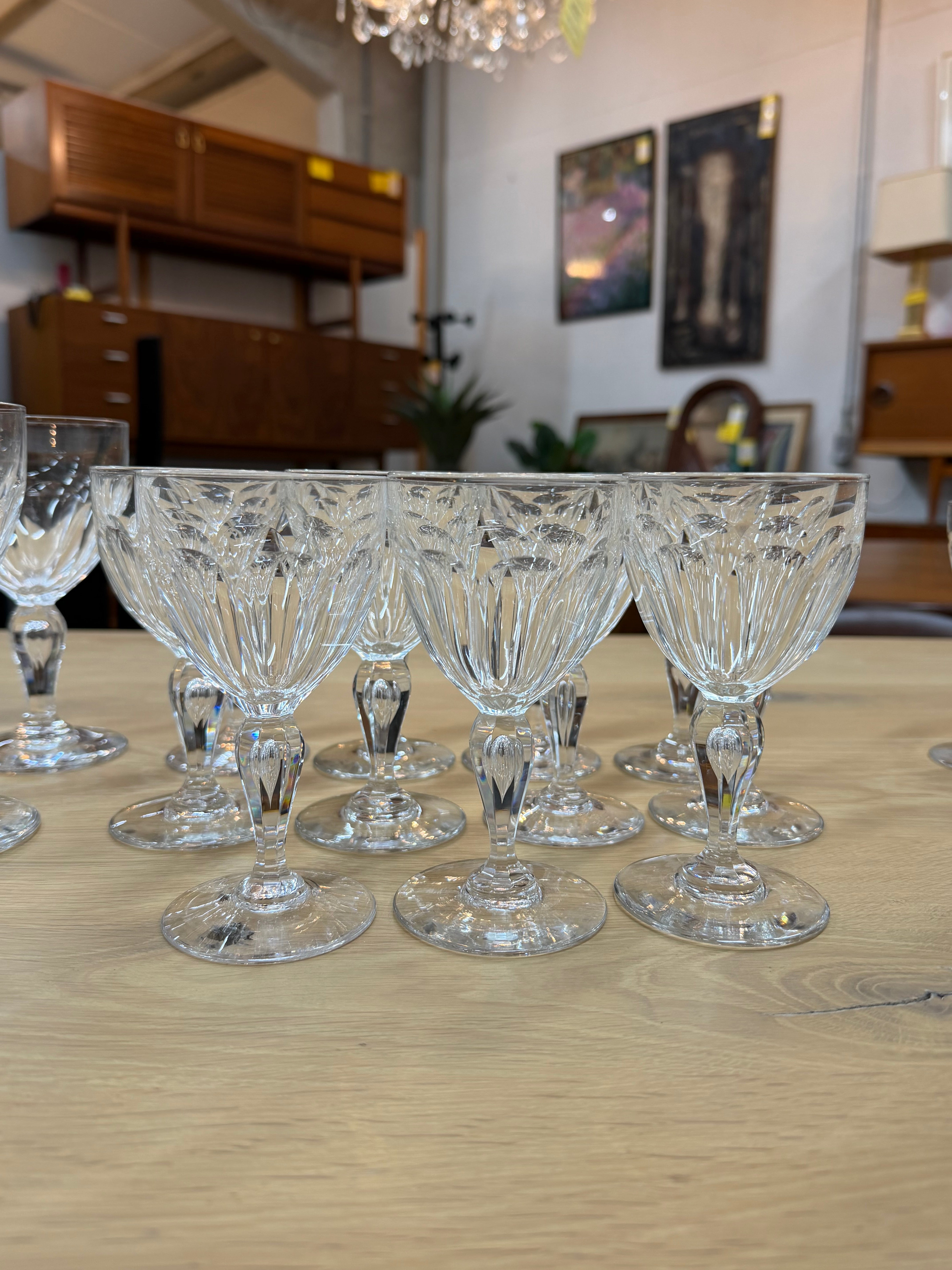 Crystal glass set – Val Saint Lambert – Model Paul Premier – 47 pieces