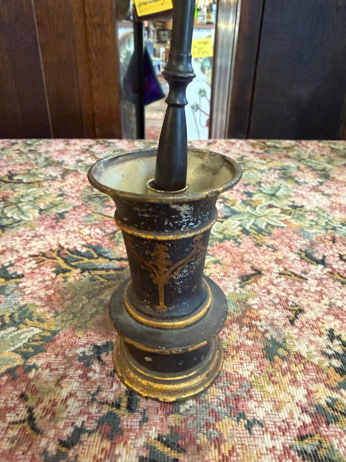 Pair of 19th-Century Fireplace Shields – Black & Gold