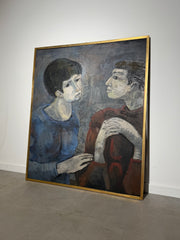 Armand Van Rompaey Large Figurative Painting, Belgian Modernism