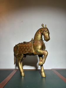 Antique brass and copper XL Horse