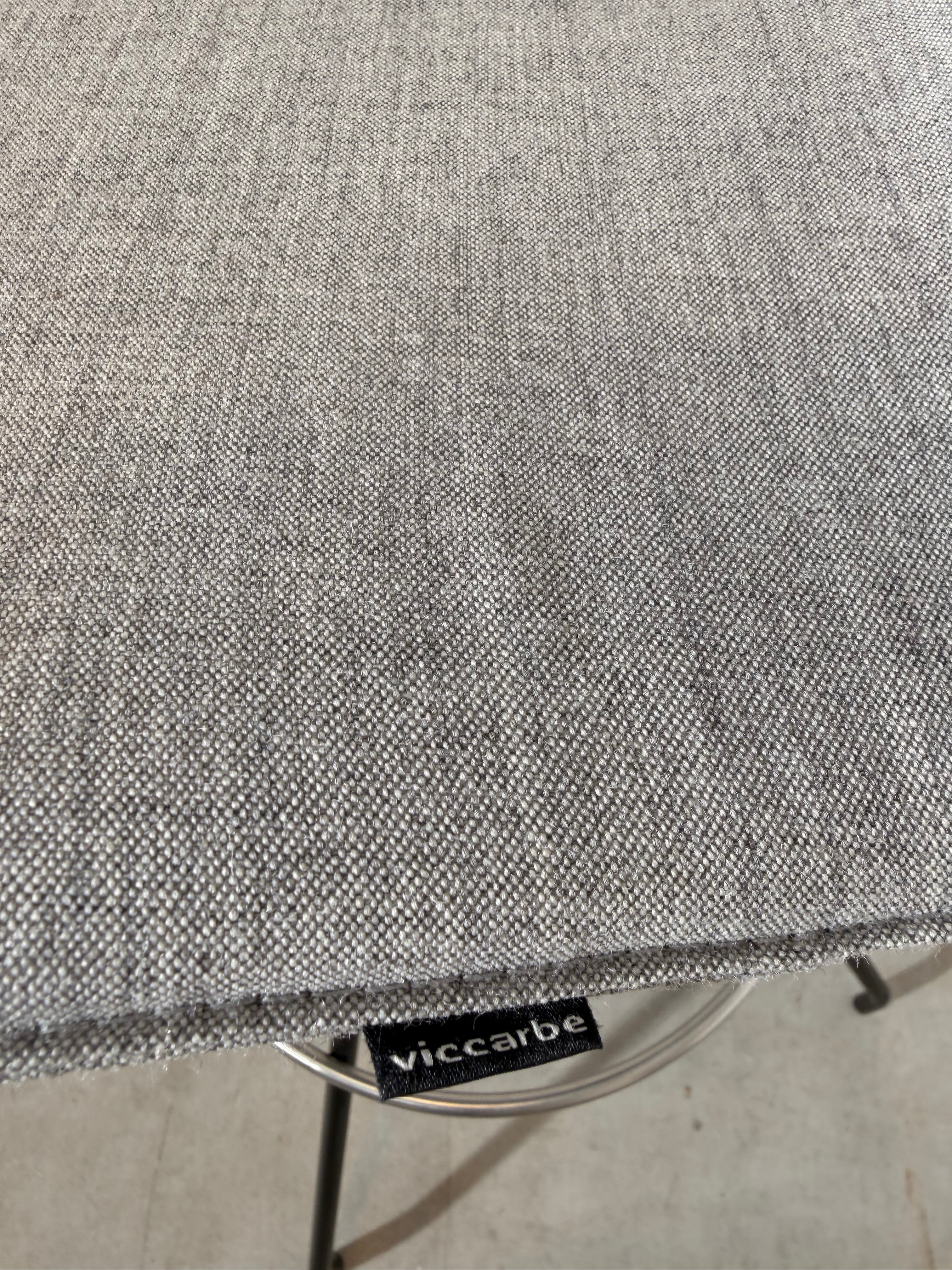 Viccarbe Modern Bar Stool – Grey Upholstered