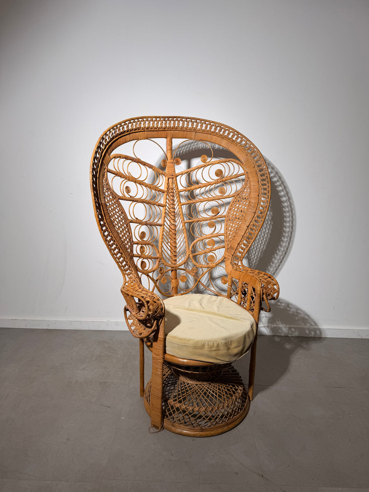 Vintage Rattan Peacock Chair