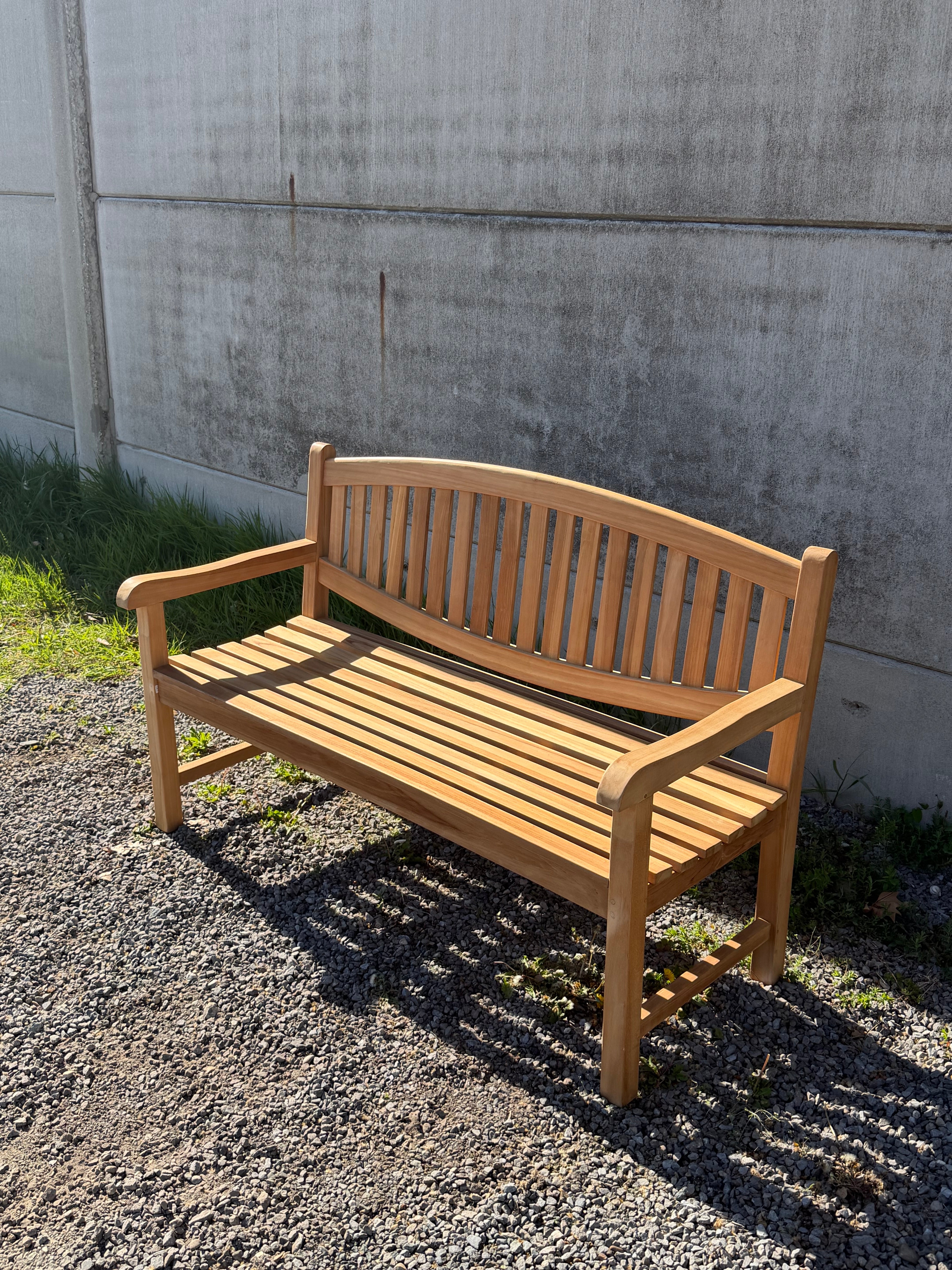 Teak “Sanur” Garden Bench – 150 cm – New (Flat Packed)
