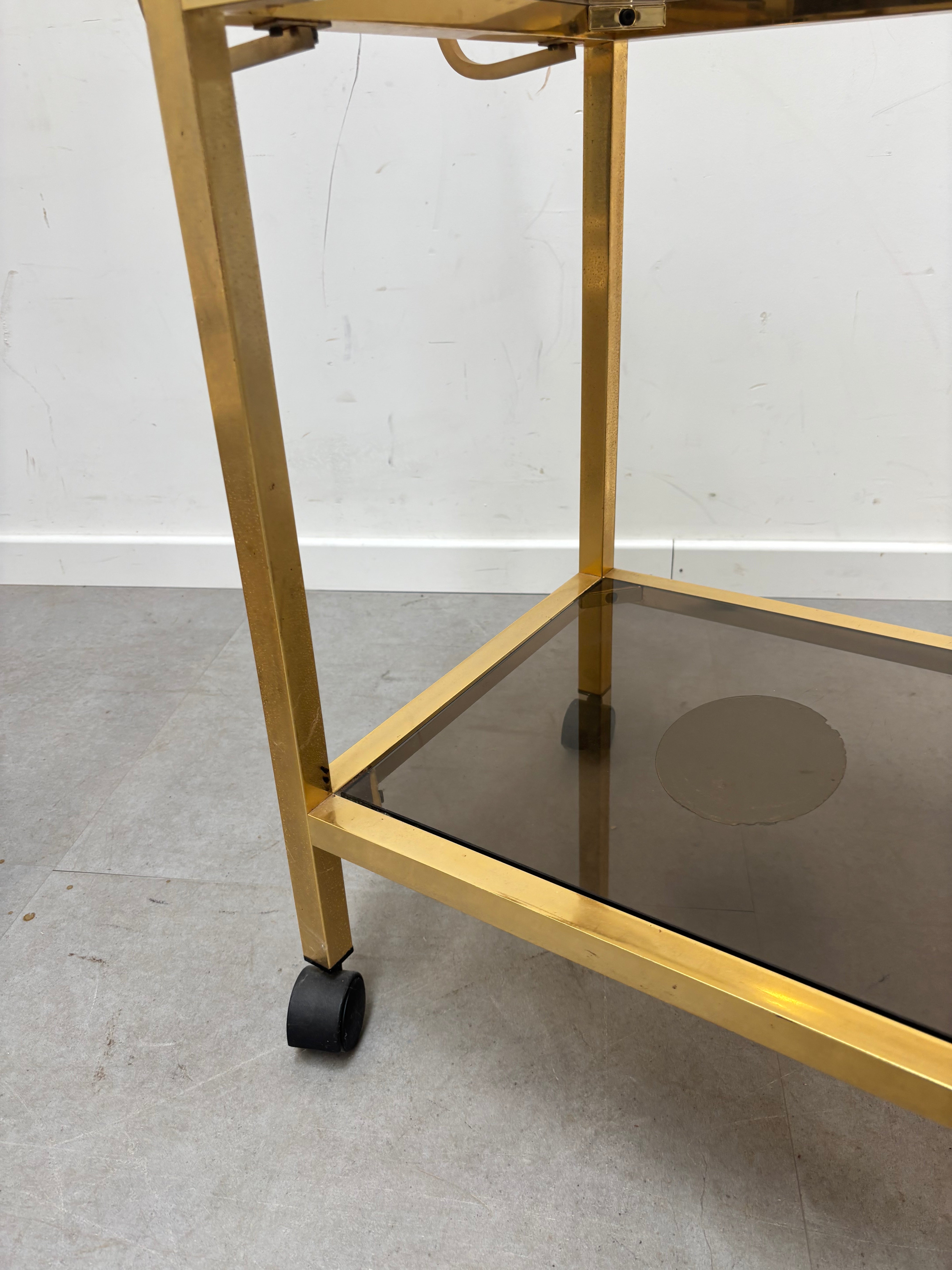 Regency Brass Bar Cart