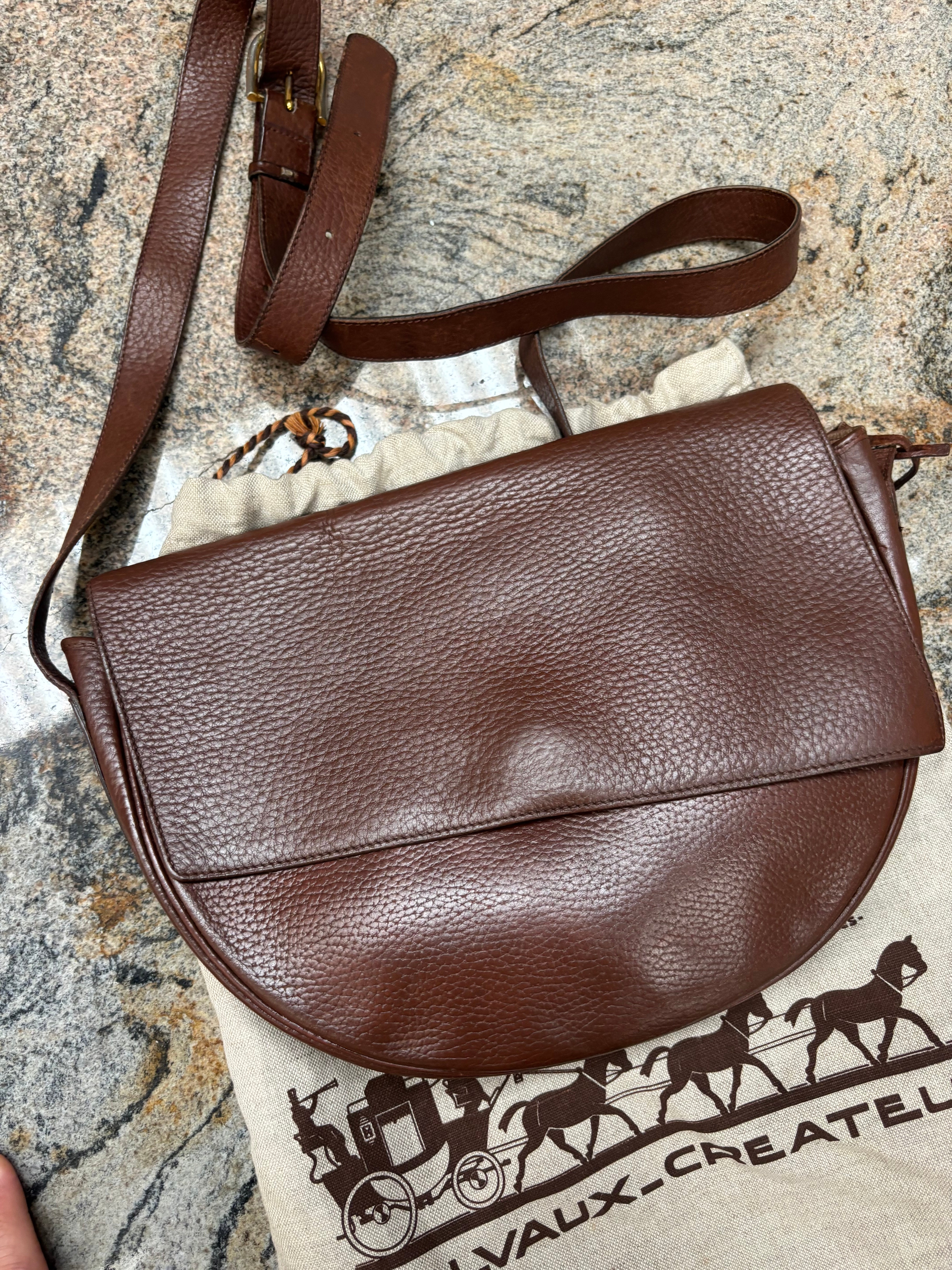 Sac bandoulière Delvaux Cognac